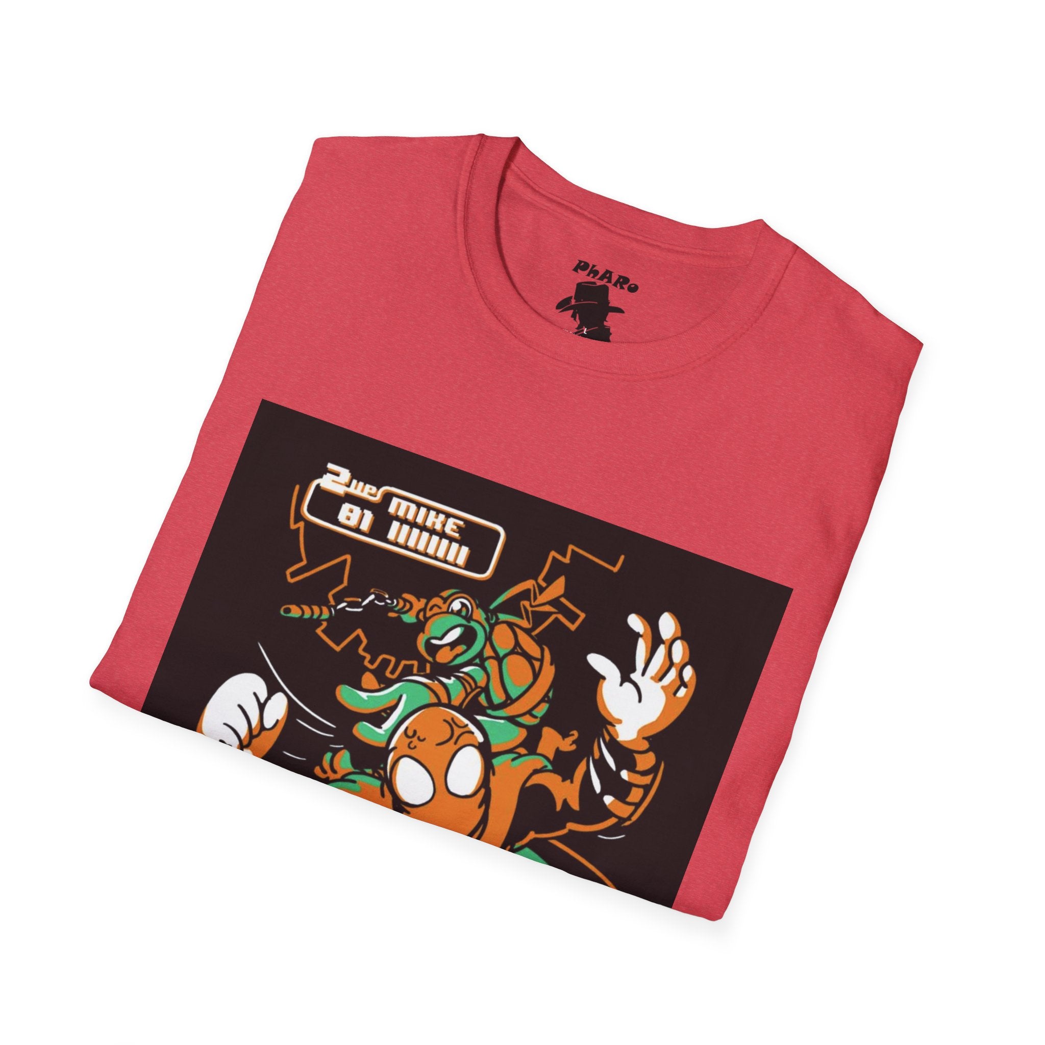 Unisex Softstyle T-Shirt - Vibrant TMNT Arcade Design