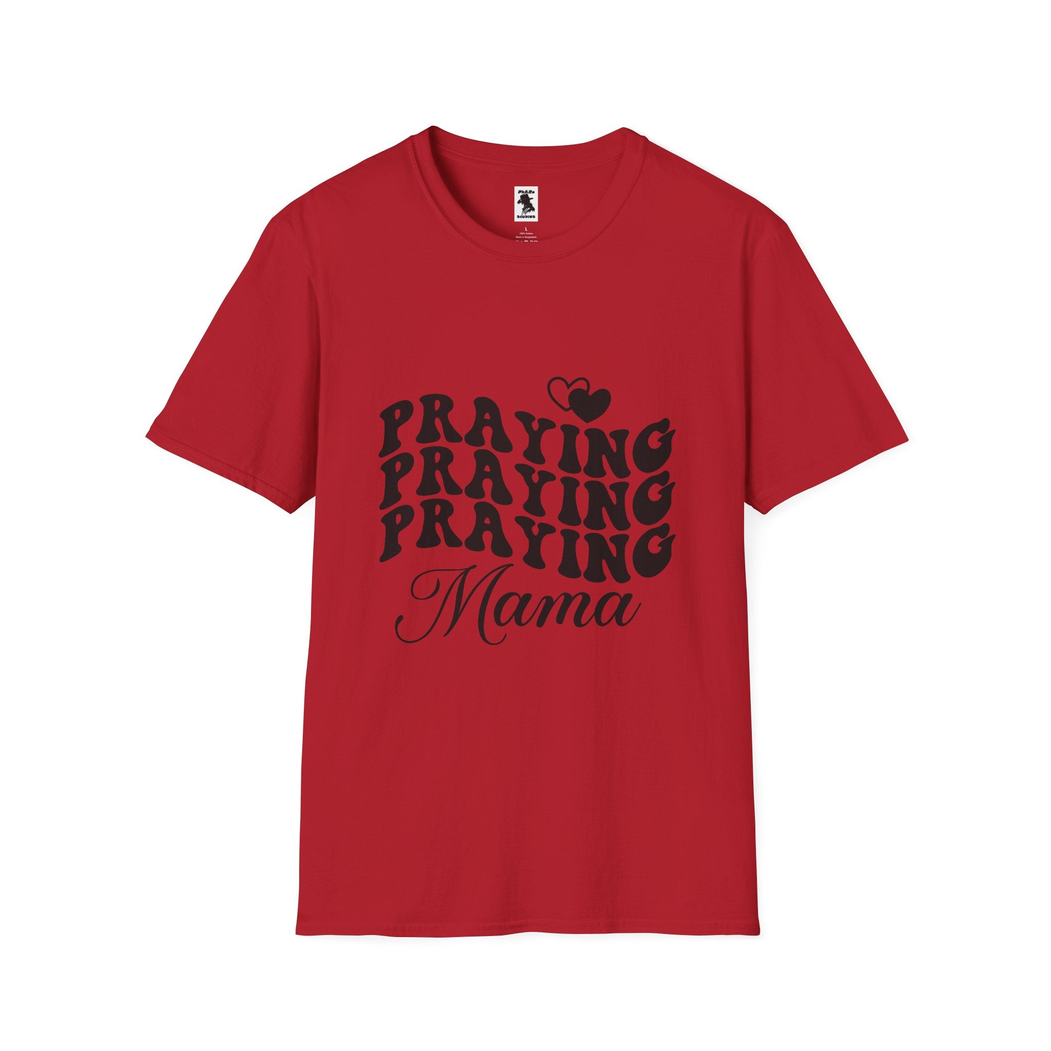 Praying Mama Unisex Softstyle T-Shirt - Inspirational, Comfortable Tee for Moms