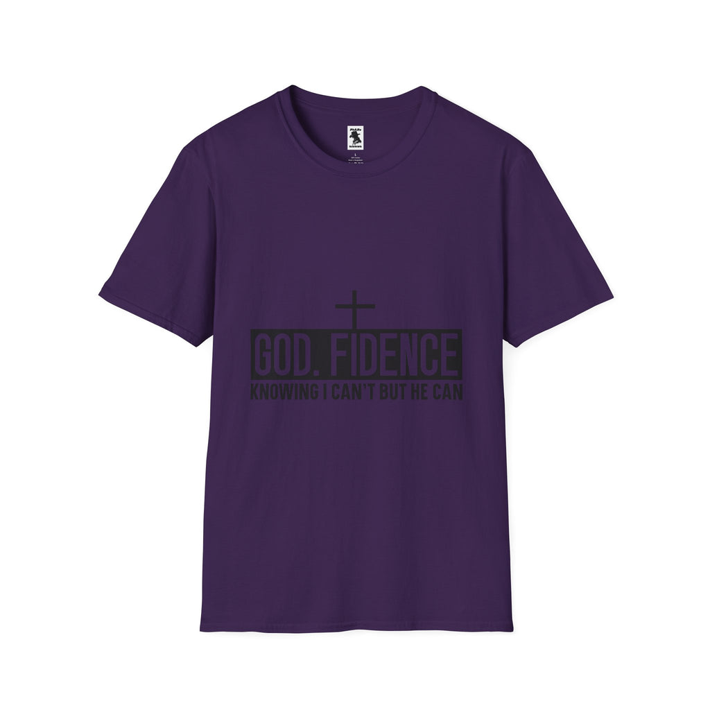 Faith-Inspired Unisex Softstyle T-Shirt - "Godfidence" Motivational Tee