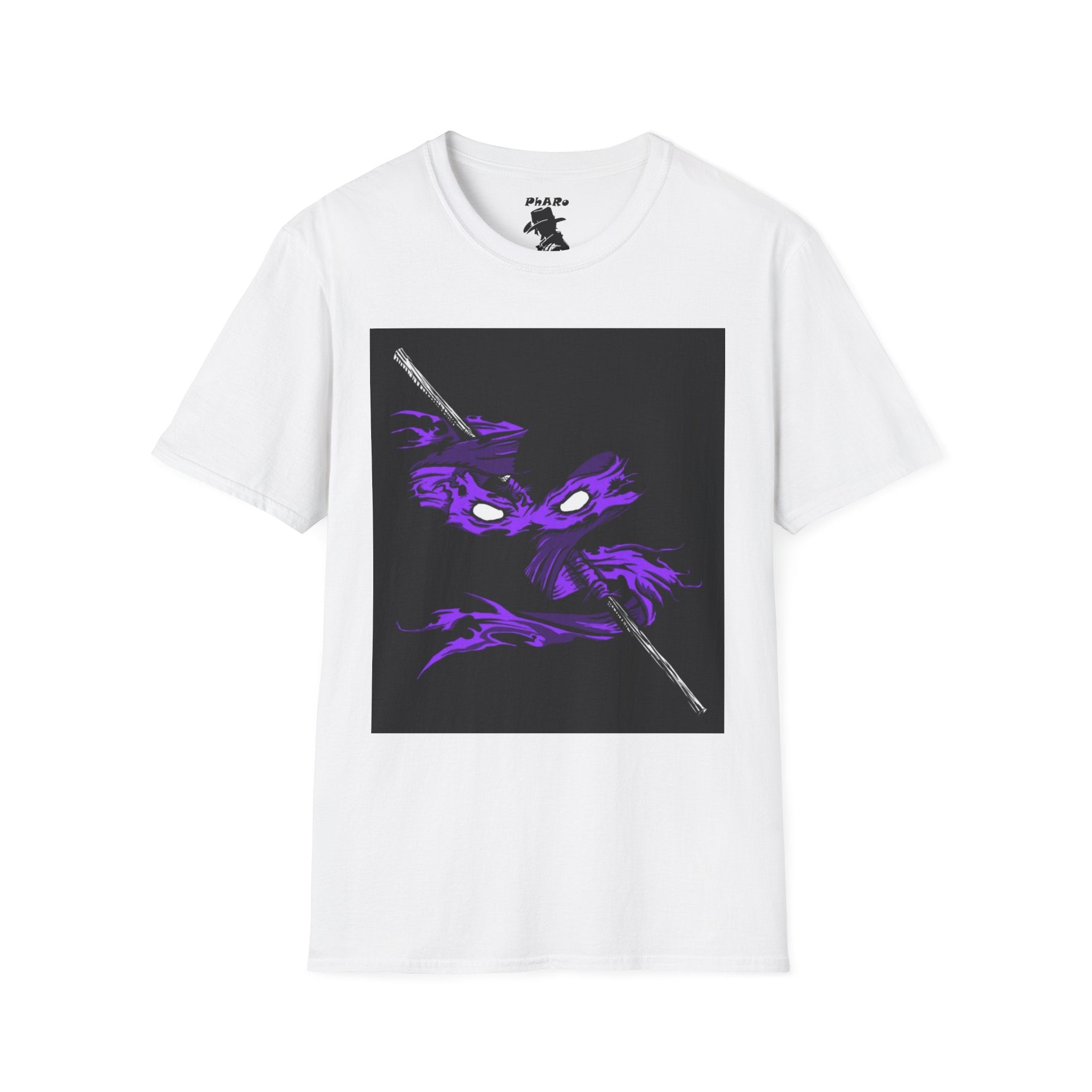 Unisex Softstyle T-Shirt - Bold Purple Turtle Graphic Design