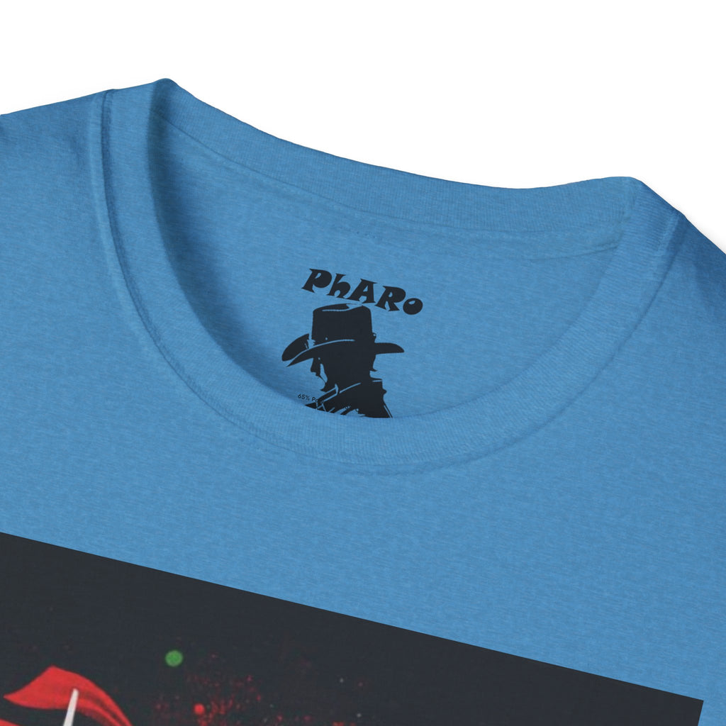 Bold Graphic Unisex T-Shirt - Edgy Design with Red and Green Elements