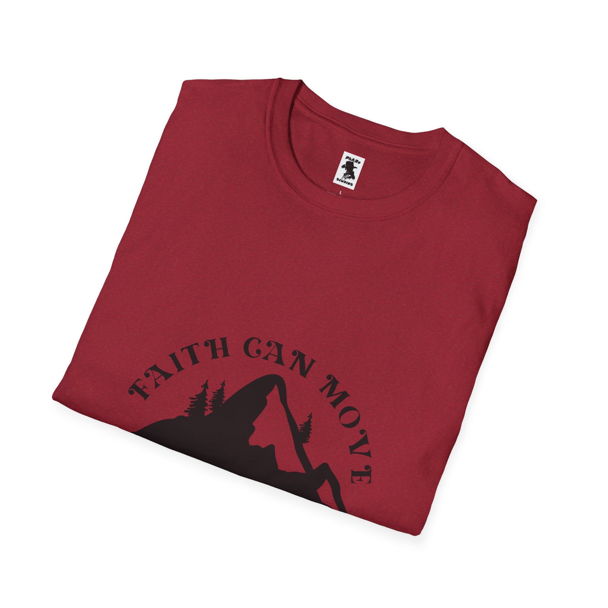 Inspirational Unisex Softstyle T-Shirt - 'Faith Can Move Mountains'