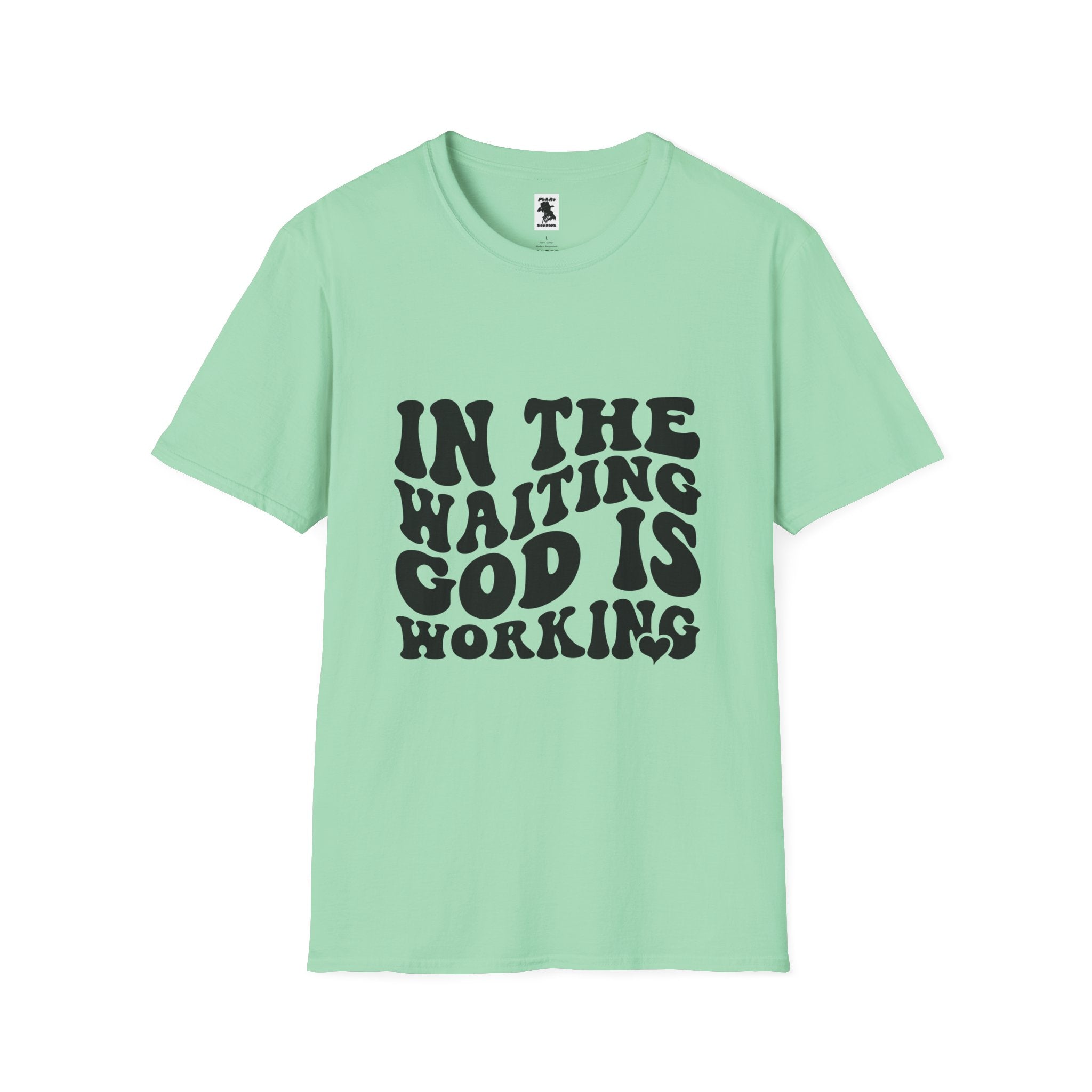 Inspirational Workout Unisex T-Shirt - 'In the Waiting God is Working'