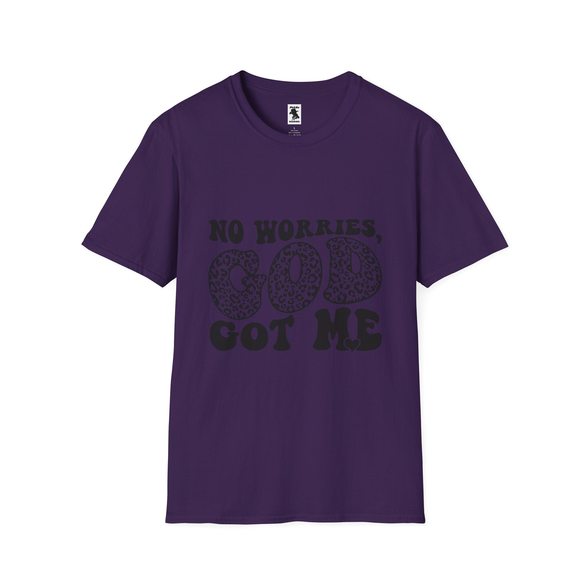 Inspirational Unisex Softstyle T-Shirt | "No Worries, God Got Me"