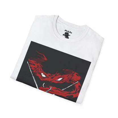 Unisex Softstyle T-Shirt - Fierce Red Turtle Design