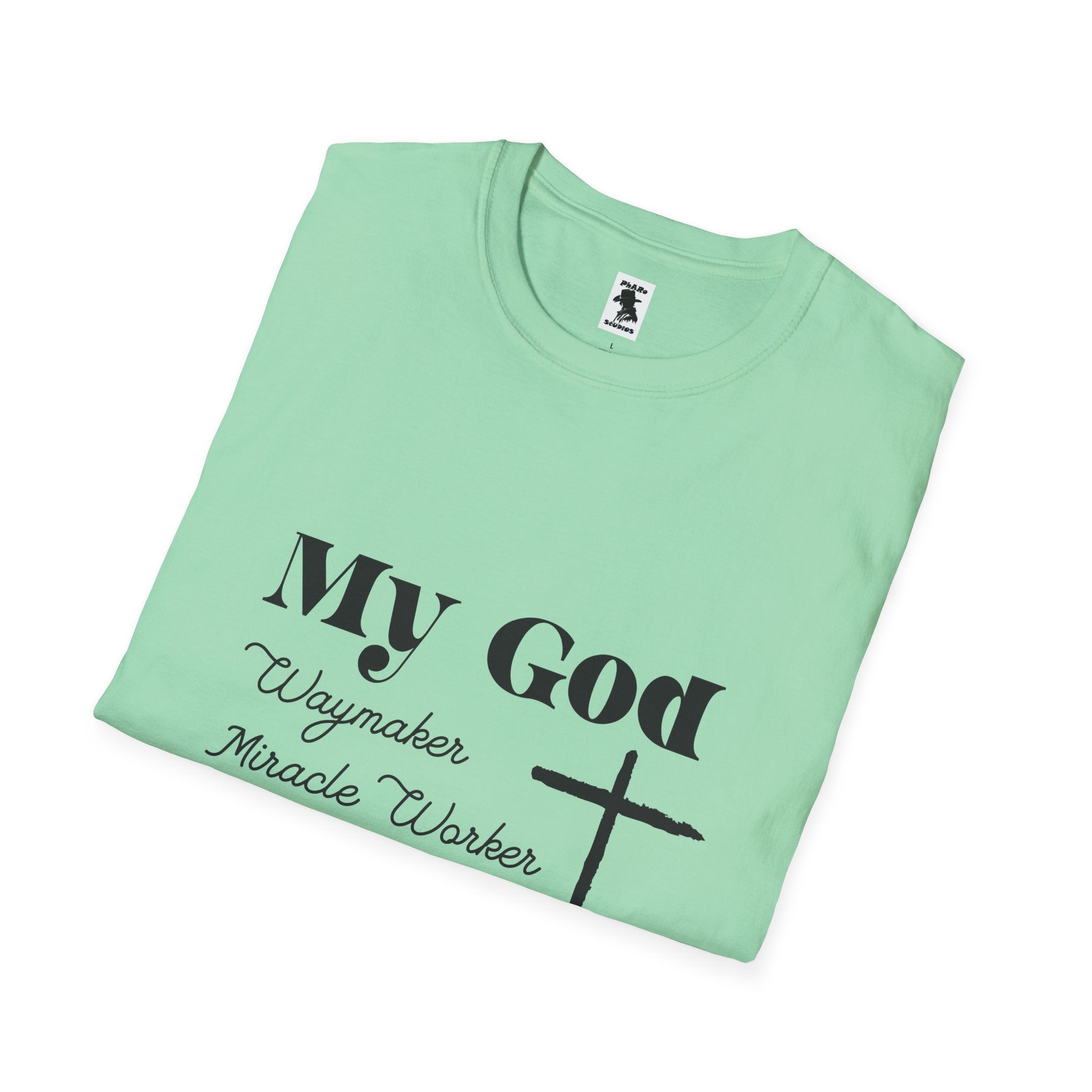 Inspirational Christian T-Shirt - My God Waymaker, Miracle Worker, Promise Keeper
