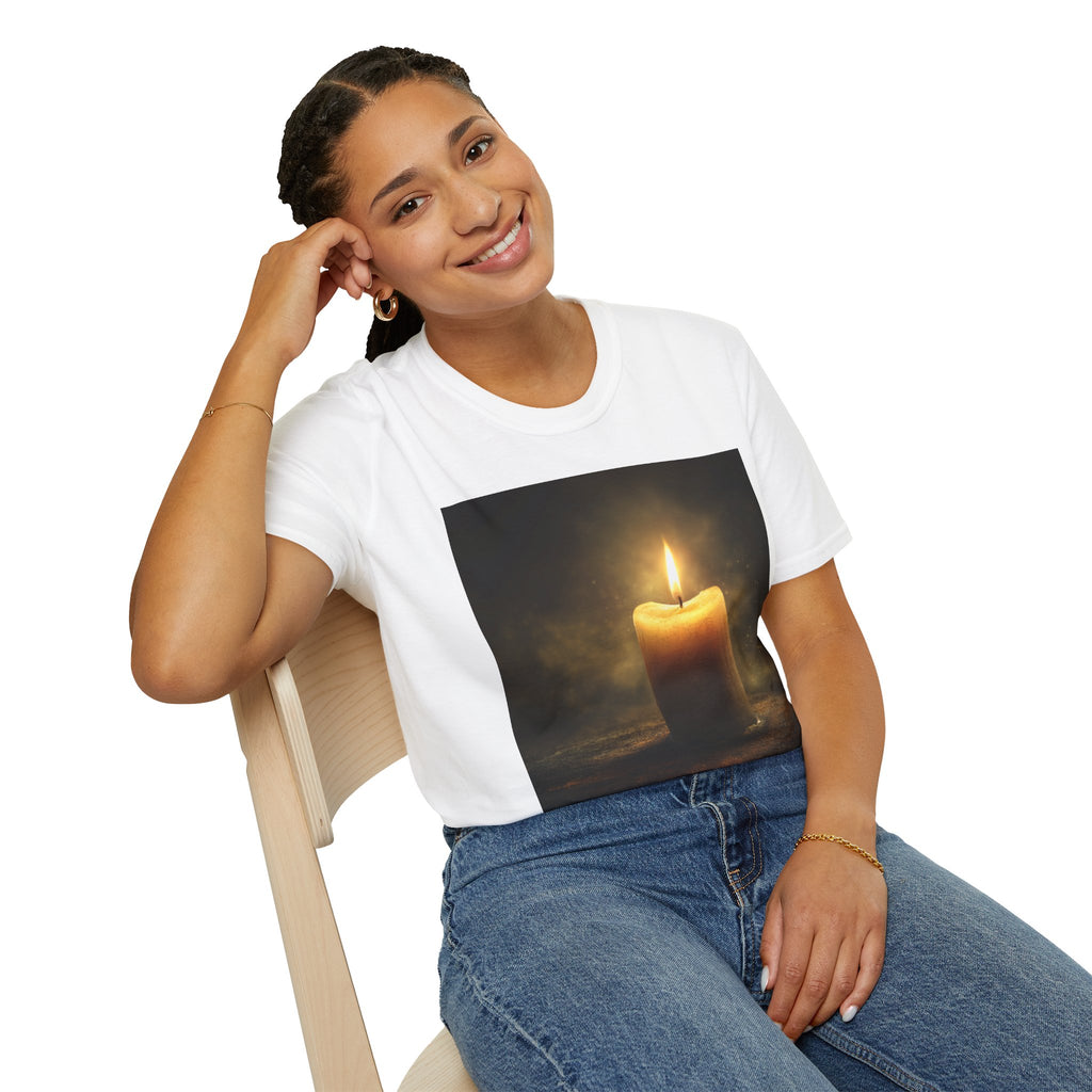 Lightbearer Unisex T-Shirt, Cozy Gift for Home Lovers, Relaxing Aesthetic Apparel, Perfect for Birthdays, Meditation, or Home Decor