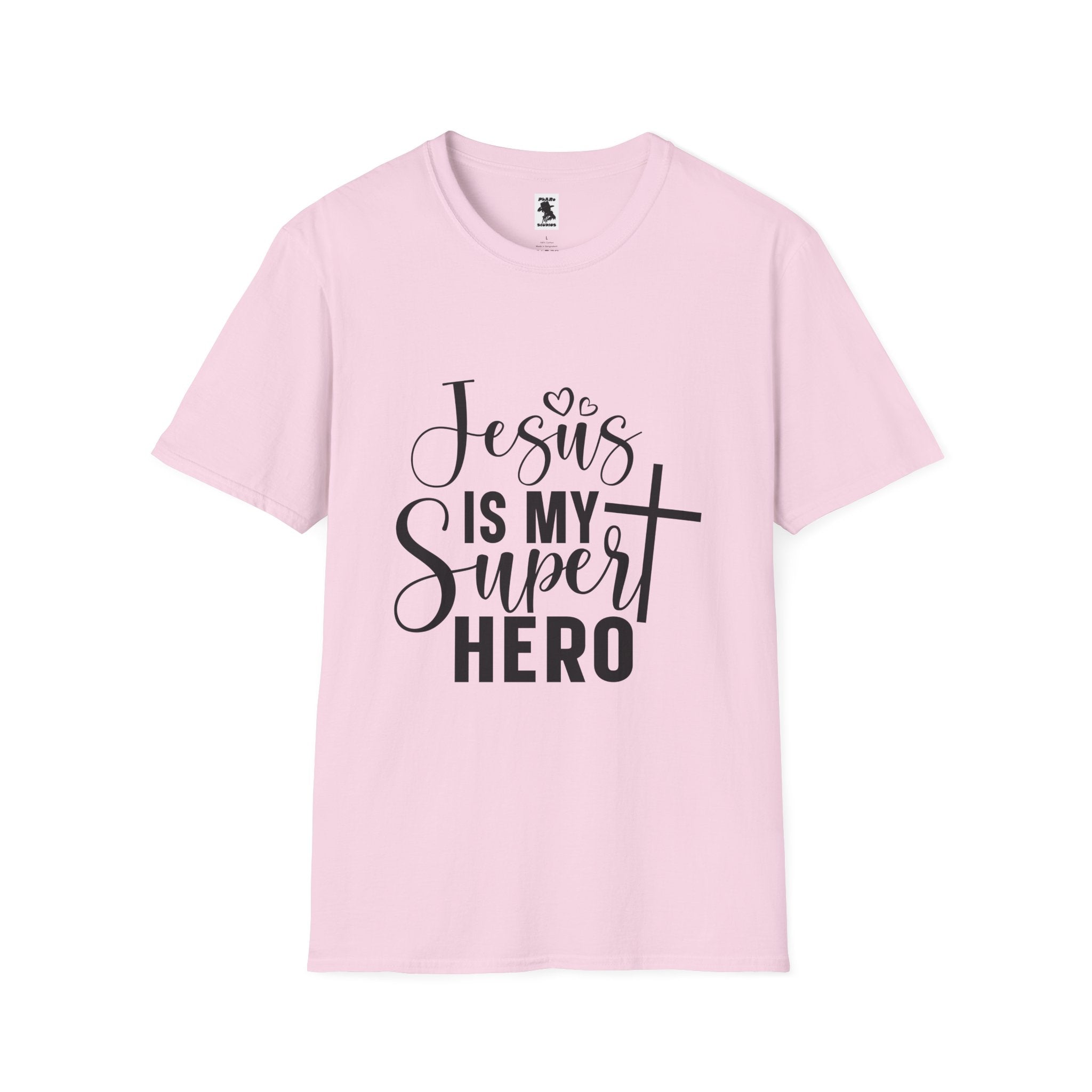 Unisex Softstyle T-Shirt - 'Jesus is My Superhero' Inspirational Tee