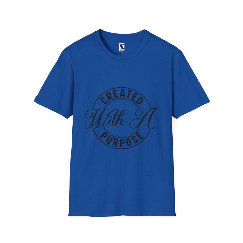 Inspirational Unisex Softstyle T-Shirt - 'Created With A Purpose'