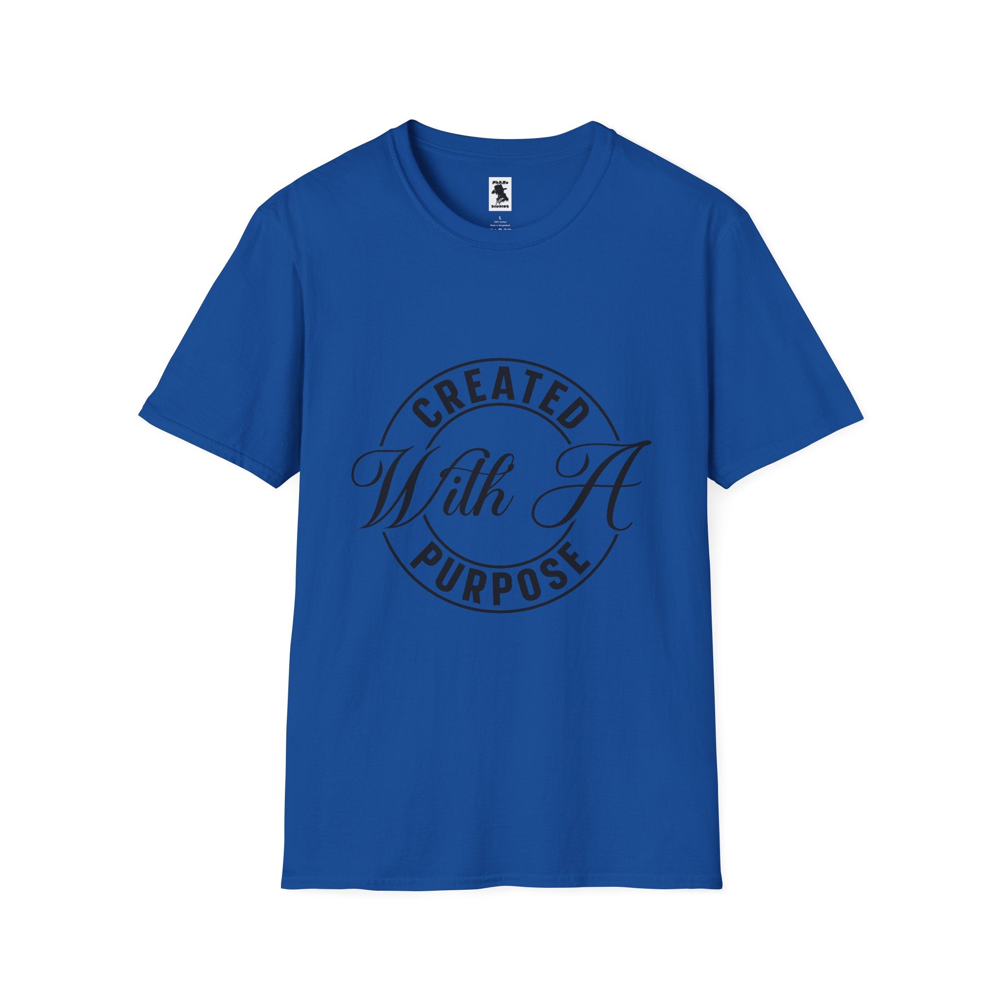 Inspirational Unisex Softstyle T-Shirt - 'Created With A Purpose'