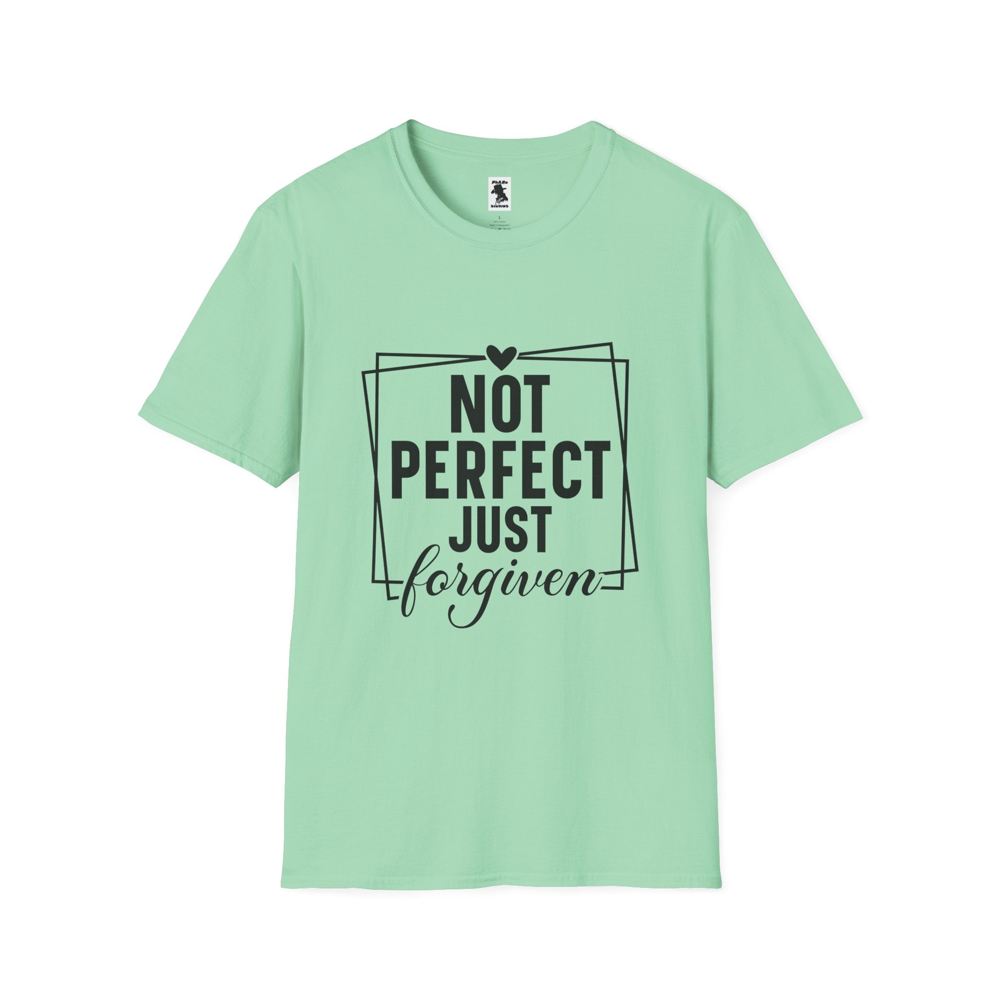 Unisex Softstyle T-Shirt - 'Not Perfect Just Forgiven' Inspirational Tee