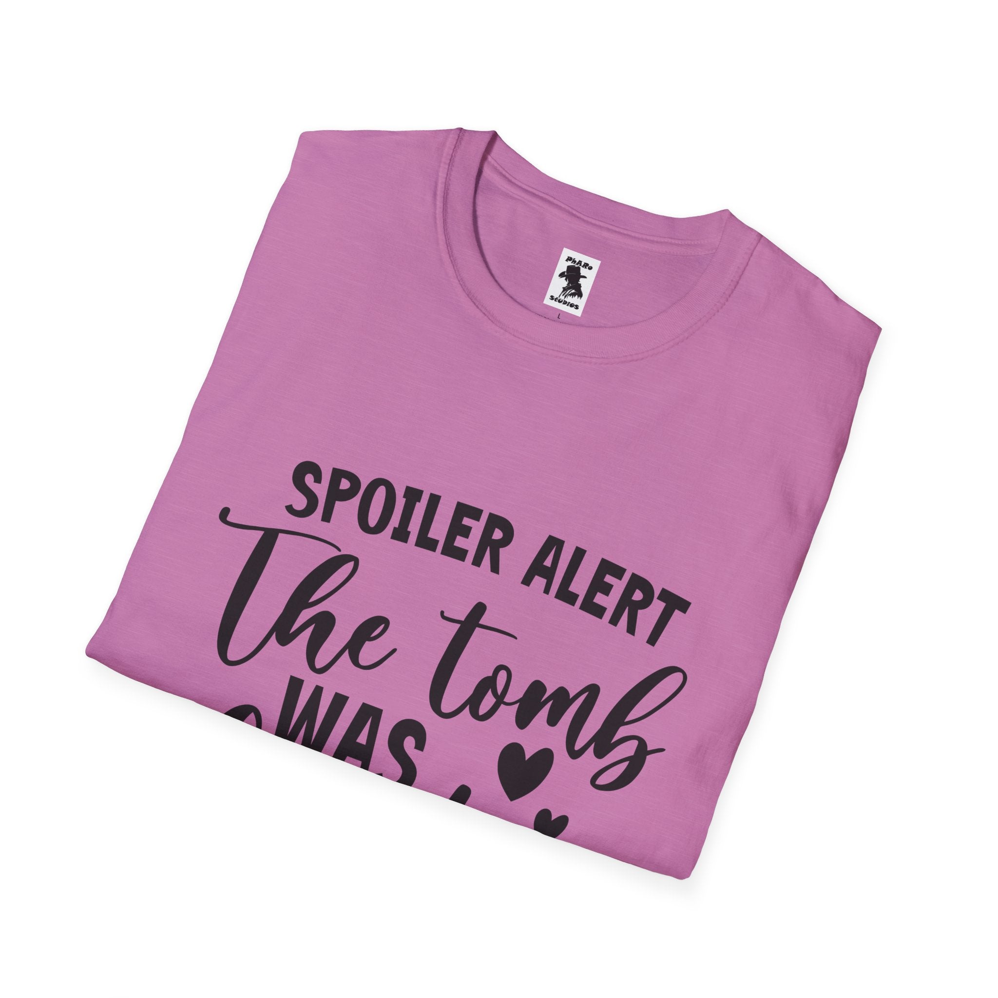 'Spoiler Alert: The Tomb Was Empty' Unisex Softstyle T-Shirt - Perfect for Easter and Celebrations!
