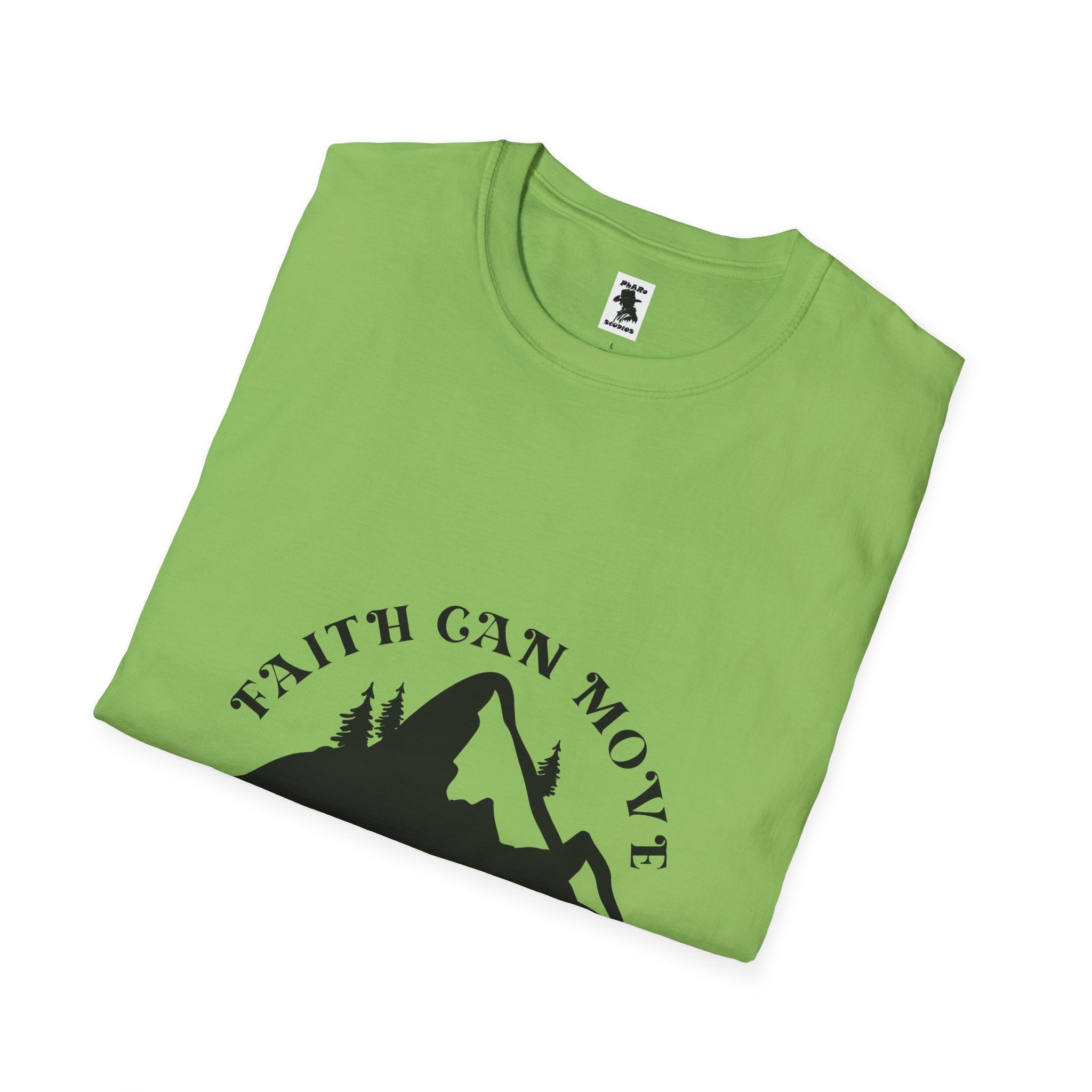 Inspirational Unisex Softstyle T-Shirt - 'Faith Can Move Mountains'