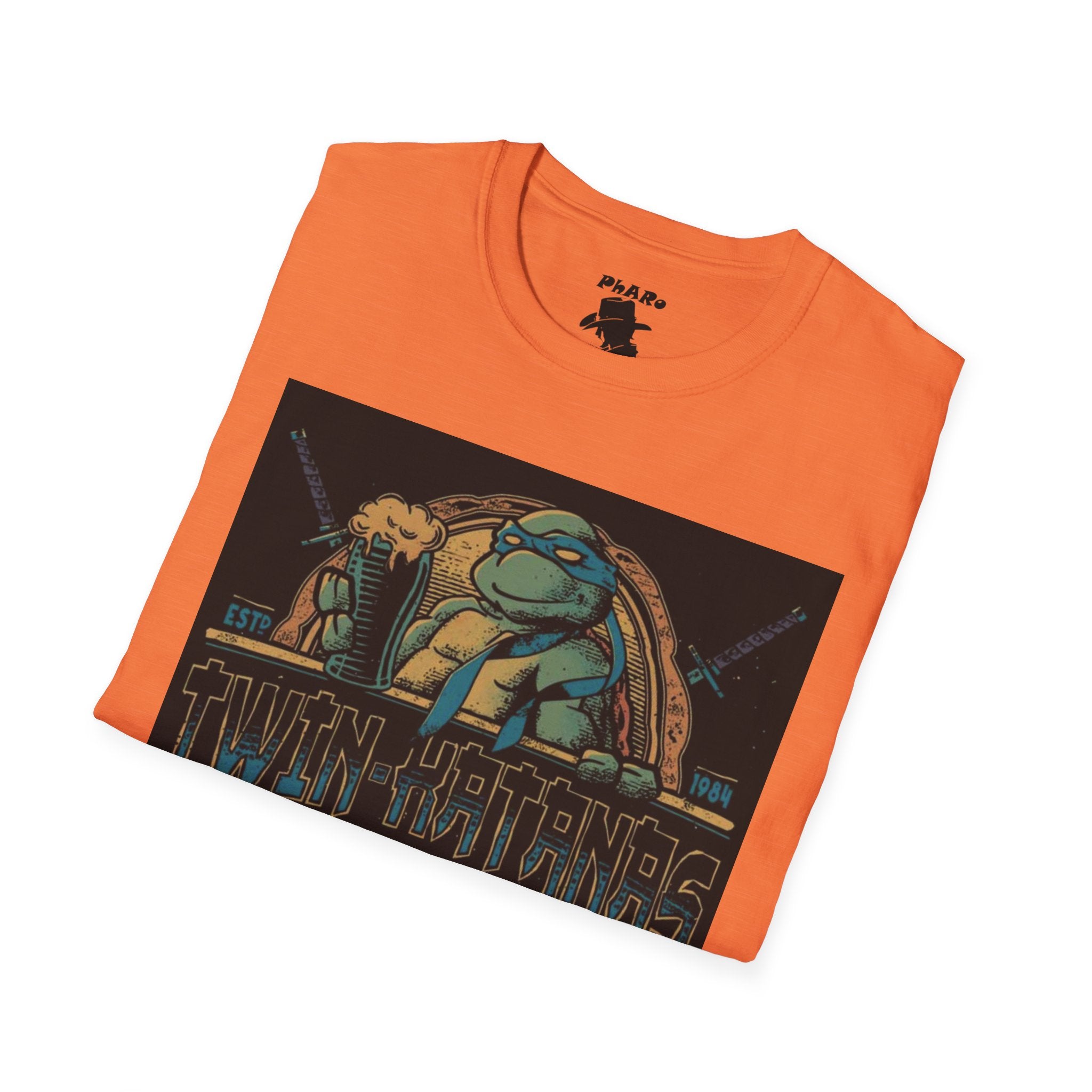 Retro Ninja Turtles T-Shirt - Twin Katanas Design