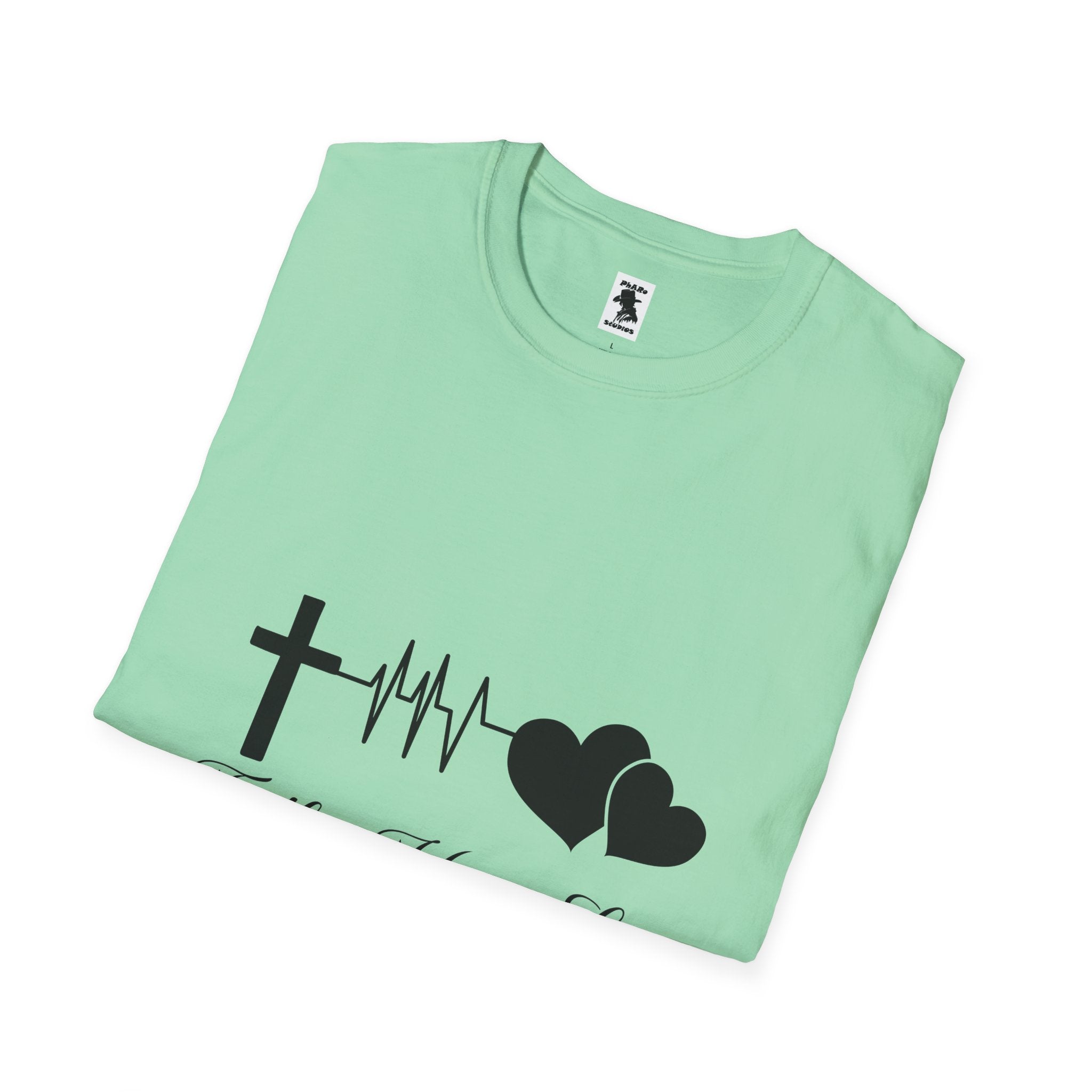 Faith Hope Love Unisex Softstyle T-Shirt - Inspirational Graphic Tee