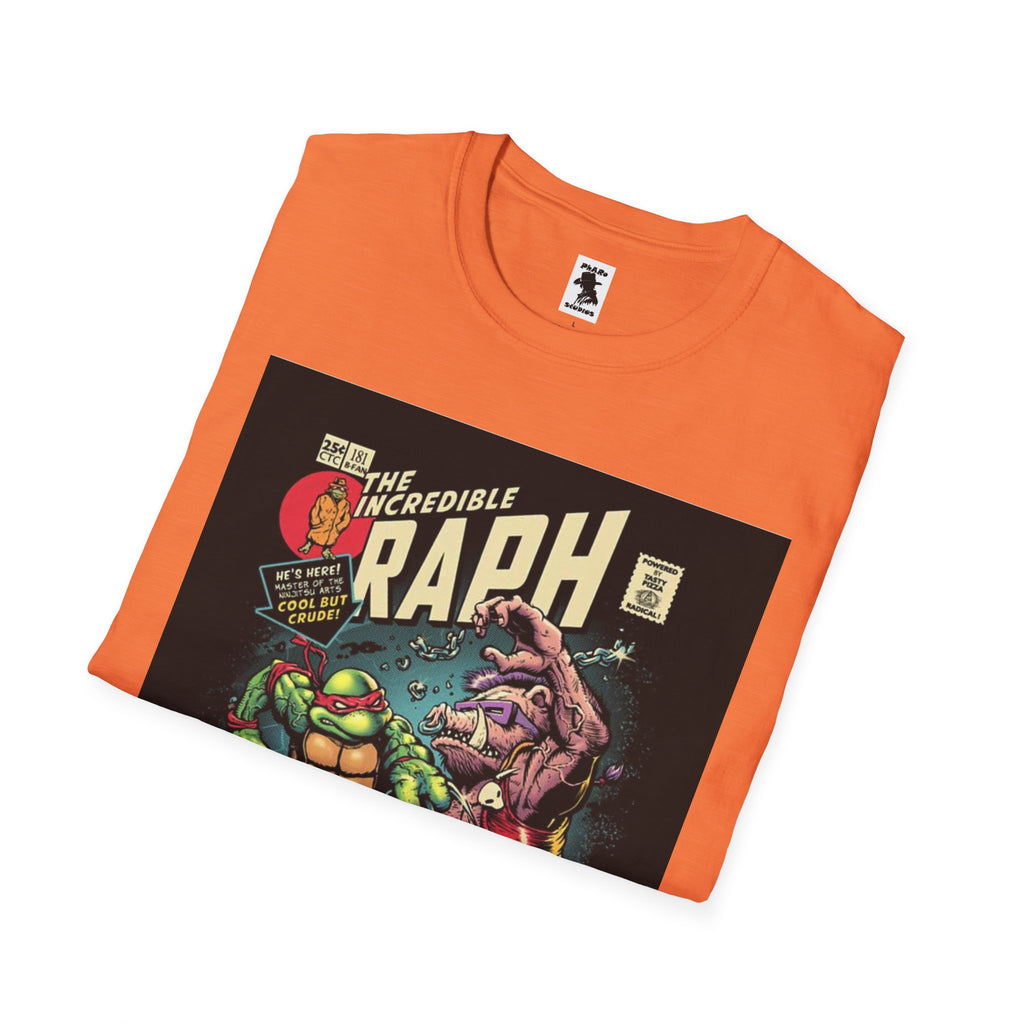 Unisex Softstyle T-Shirt - Retro Comic Raph Design