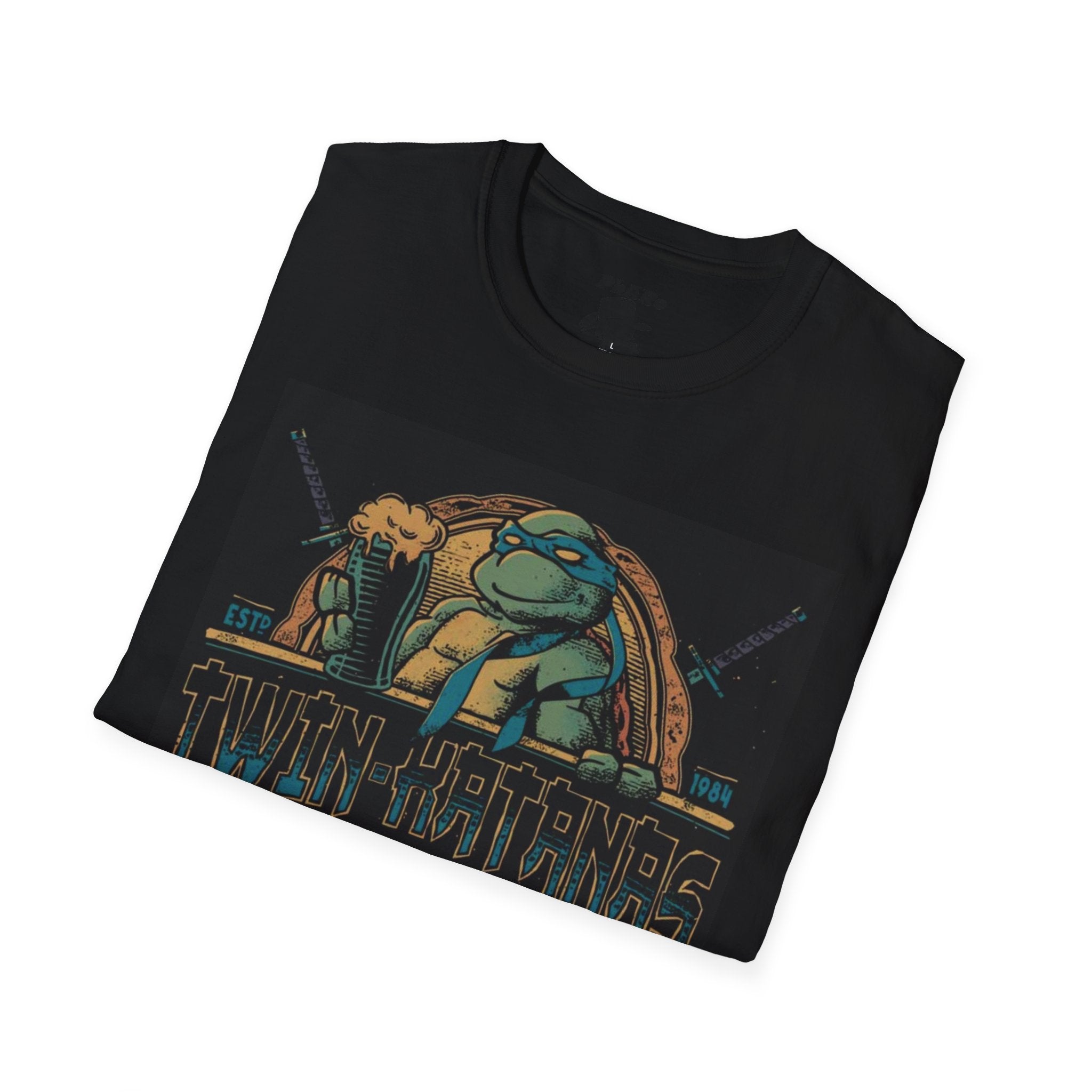 Retro Ninja Turtles T-Shirt - Twin Katanas Design