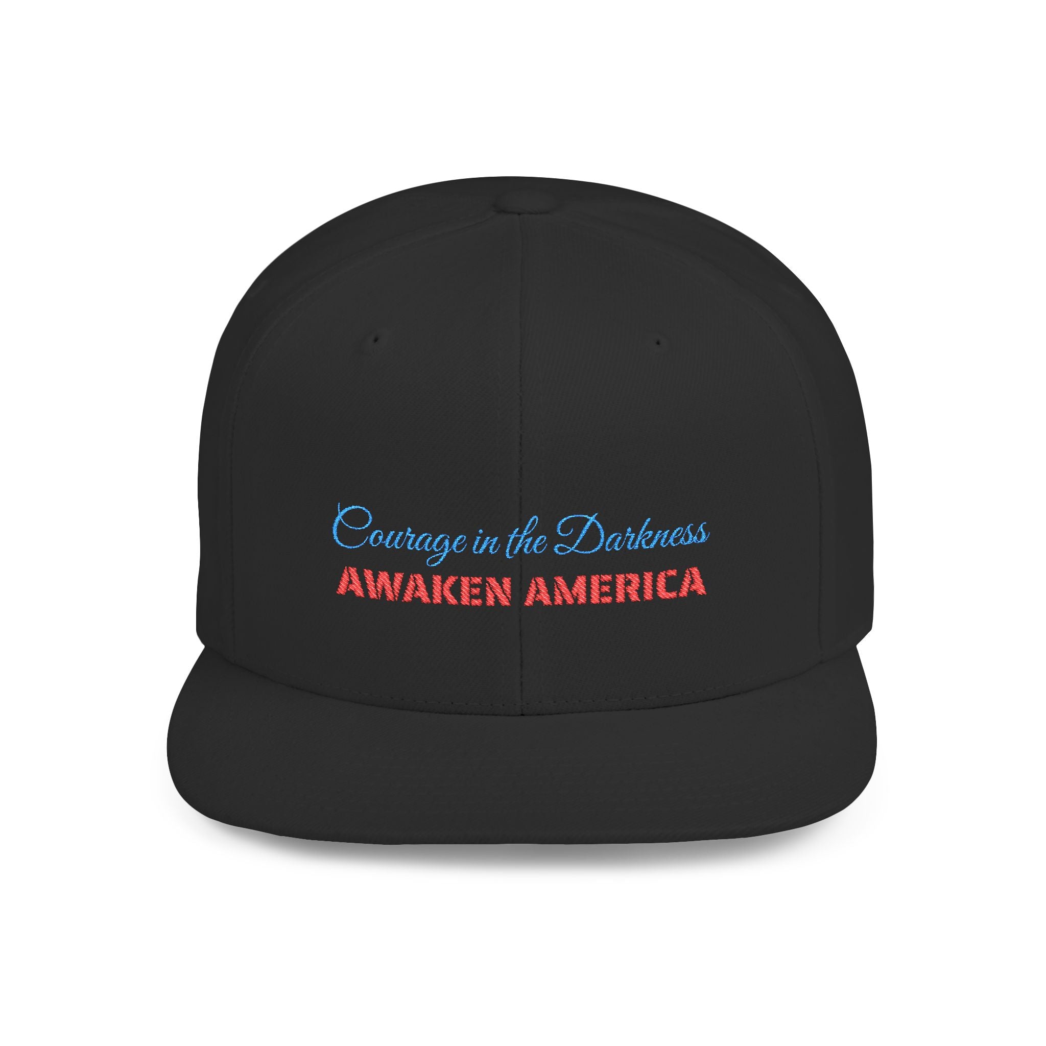 Courage in the Darkness Snapback Hat, Adjustable Cap for Outdoor Events, Casual Streetwear, Gift for Friends, Patriotic Apparel