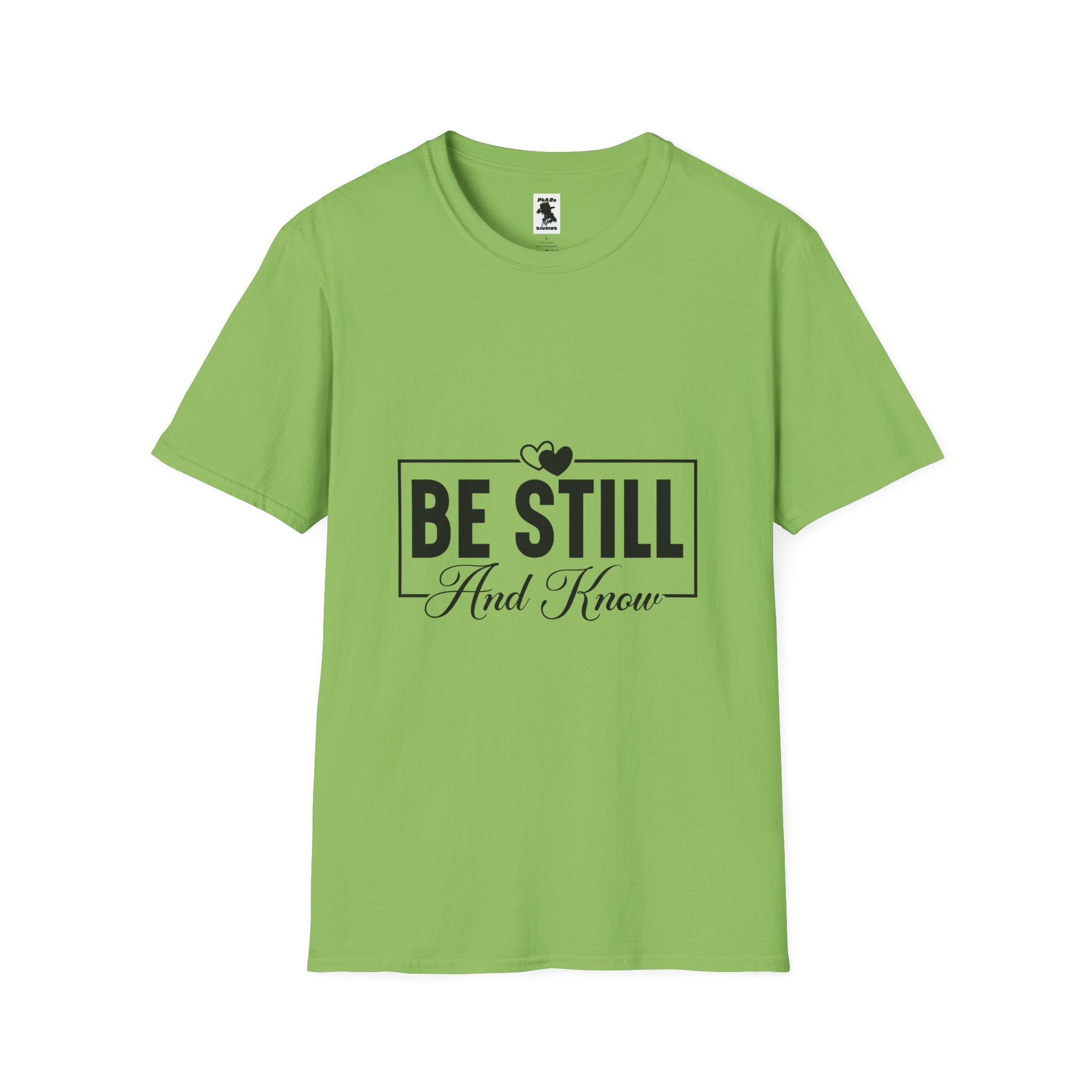 Be Still And Know Unisex Softstyle T-Shirt – Inspirational Everyday Wear