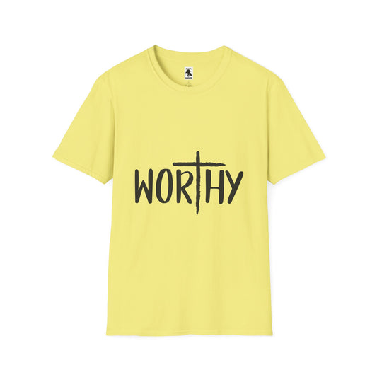 Worthy Unisex Softstyle T-Shirt - Faith-Inspired Apparel for Everyday Empowerment