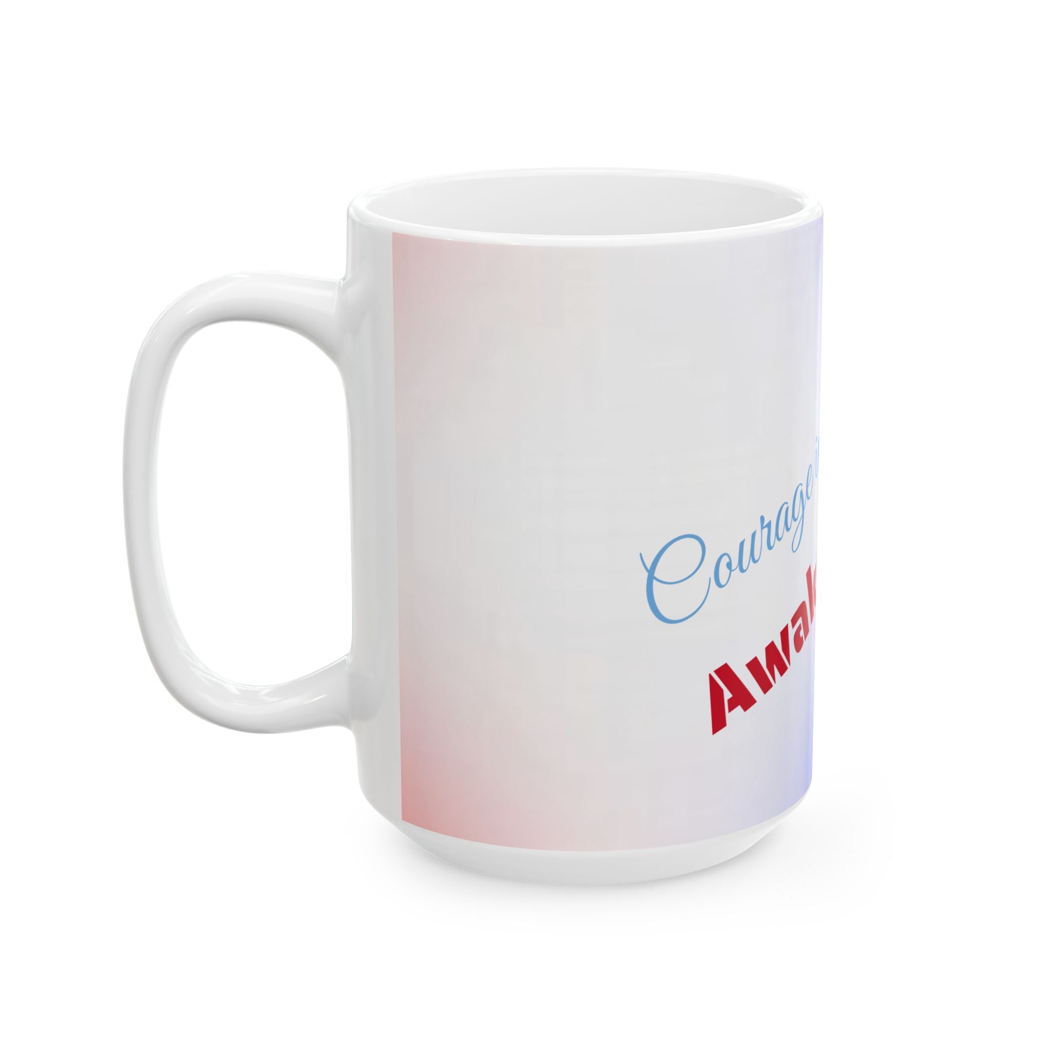 Courage in the Darkness Ceramic Mug, Inspirational Gift for Coffee Lovers, Motivational Tea Cup, American Pride Mug, Unique Home Decor