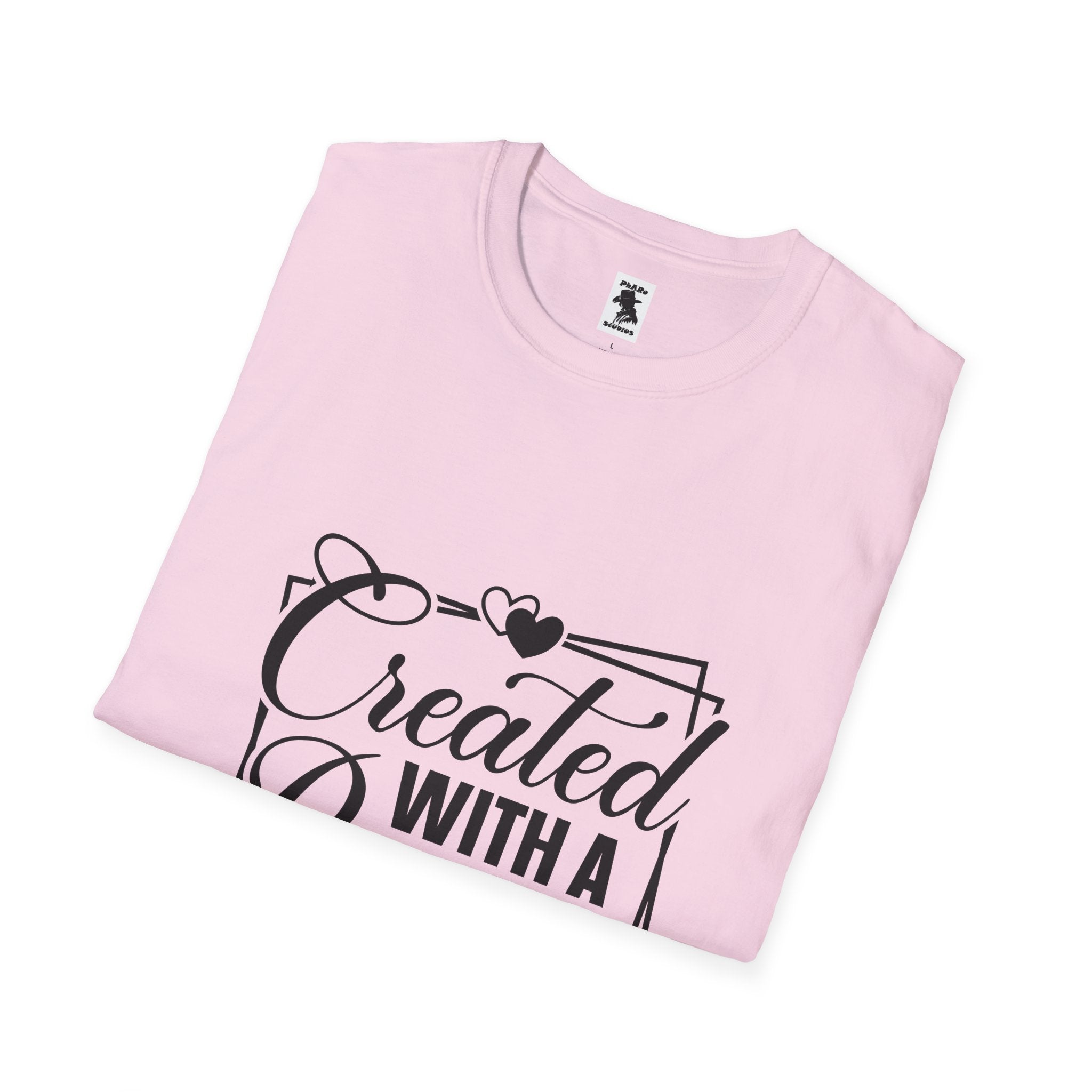 Motivational Unisex Softstyle T-Shirt - "Created with a Purpose"