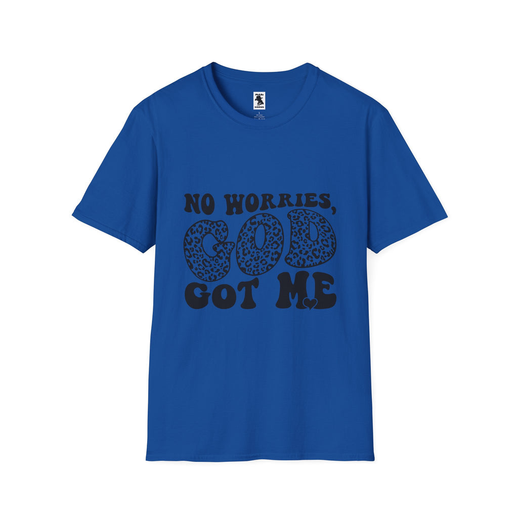 Inspirational Unisex Softstyle T-Shirt | "No Worries, God Got Me"