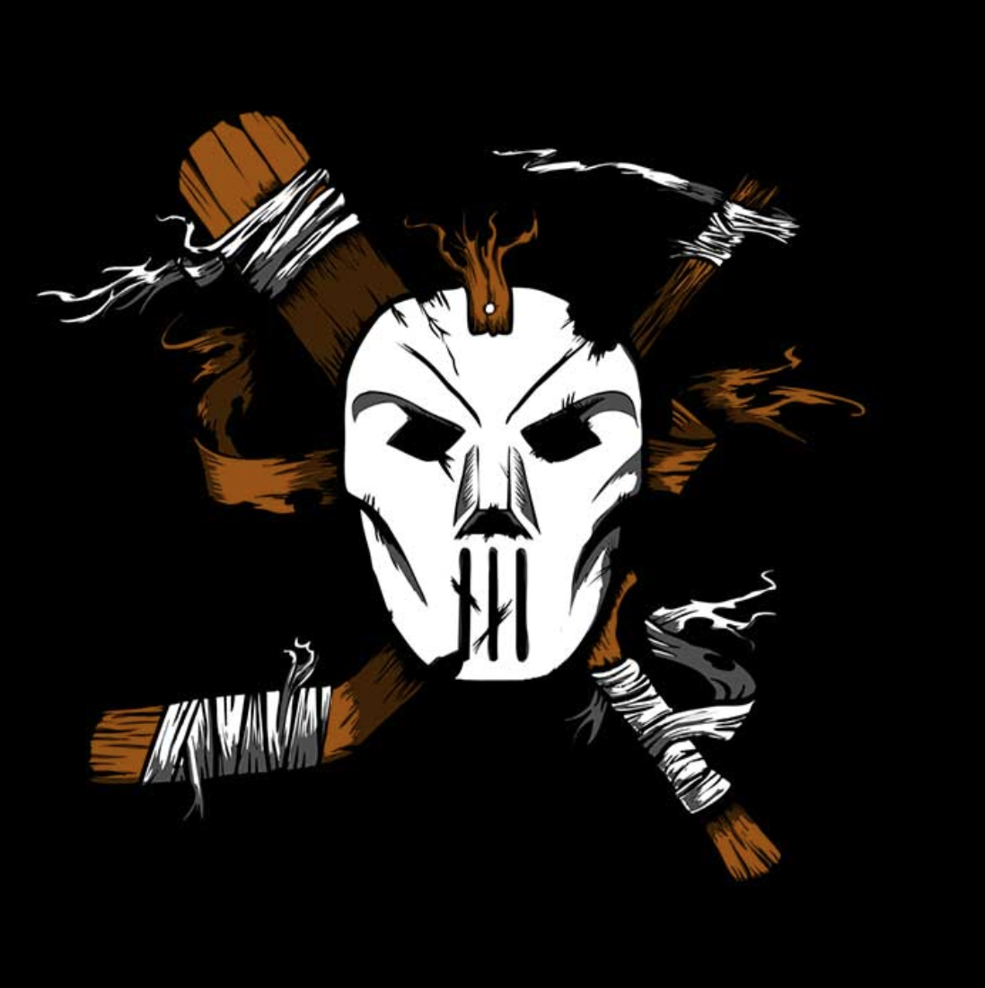 Unisex Softstyle T-Shirt - Bold Casey Jones Hockey Mask Design