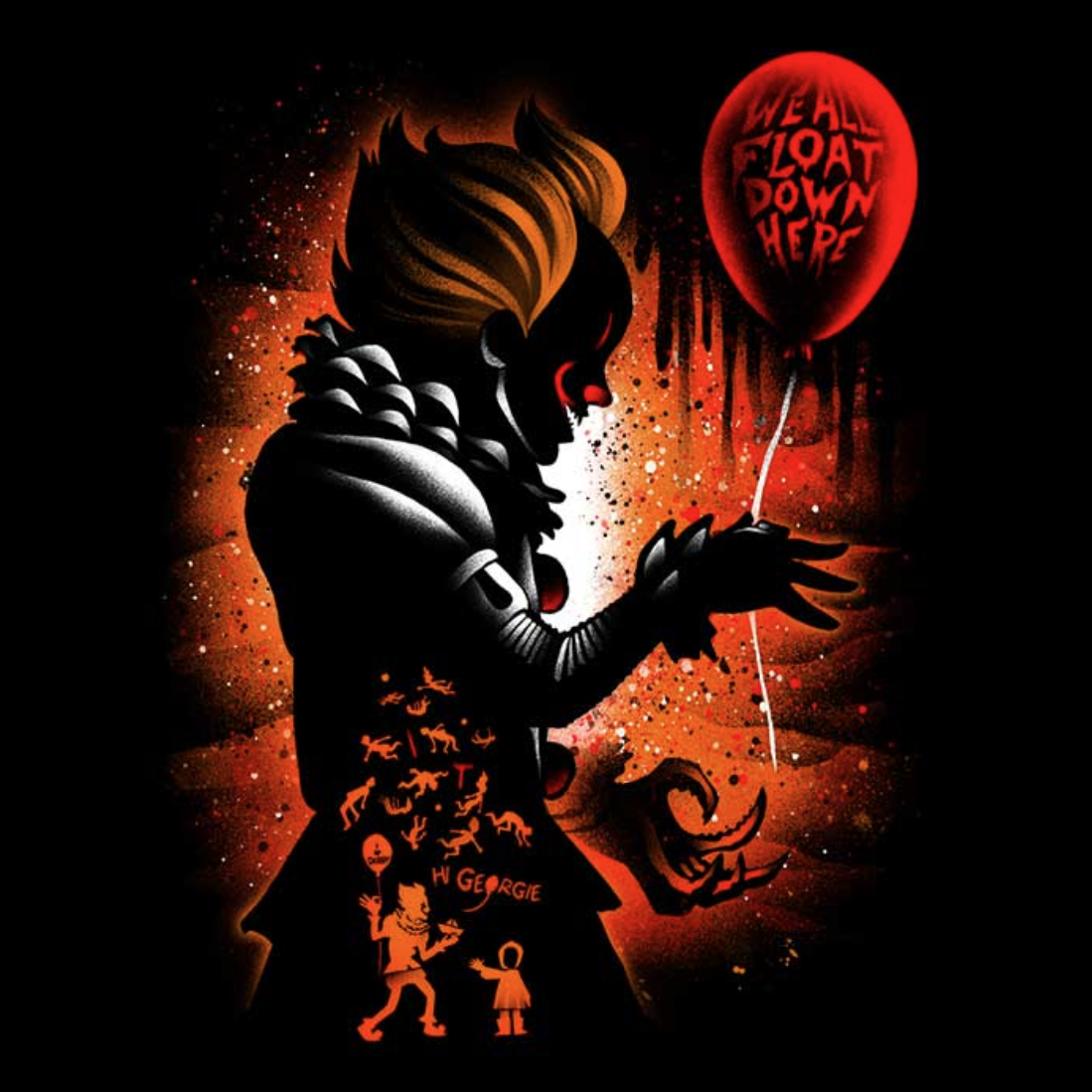 Creepy It Horror T-Shirt | Unisex Softstyle Tee with Balloon Design