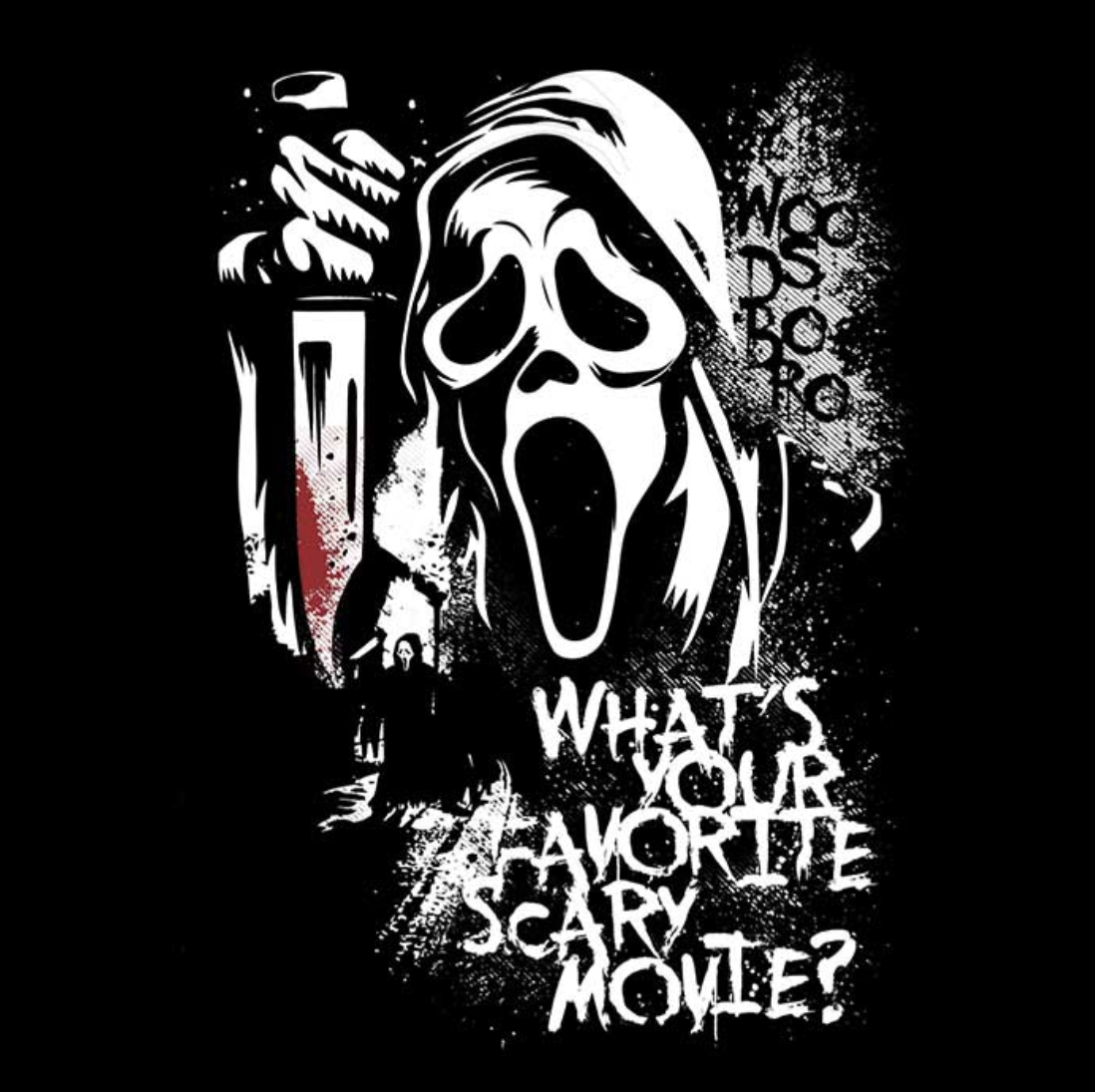 Unisex Softstyle T-Shirt - "What's Your Favorite Scary Movie?" Horror Fan Tee