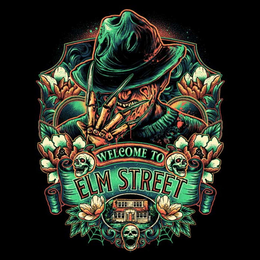 Vintage-Inspired Elm Street T-Shirt - Perfect for Horror Fans