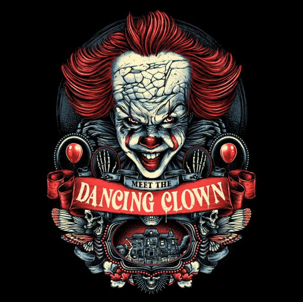Dancing Clown Graphic Unisex T-Shirt - Perfect for Horror Fans
