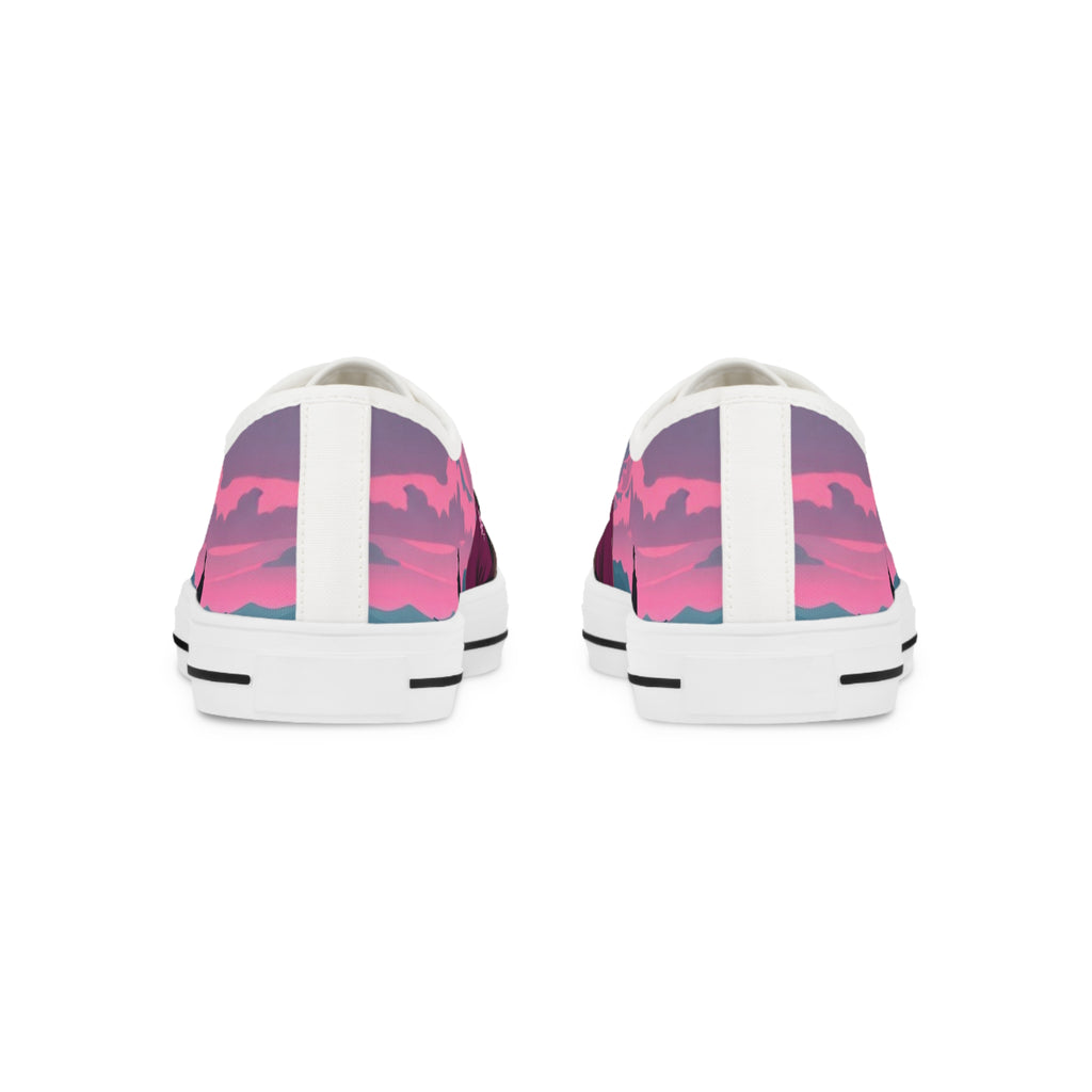 Crimson Twilight - Men's Low Top Sneakers