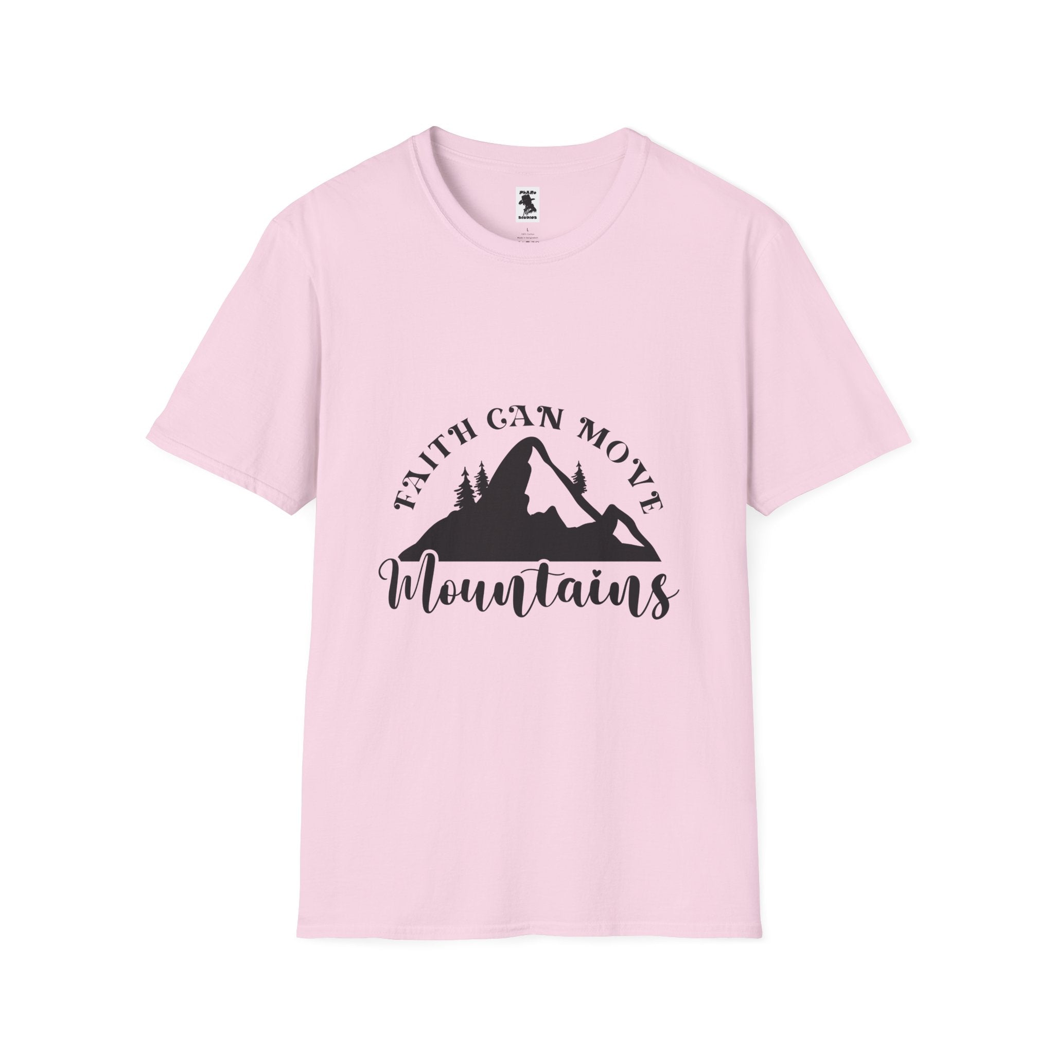 Inspirational Unisex Softstyle T-Shirt - 'Faith Can Move Mountains'
