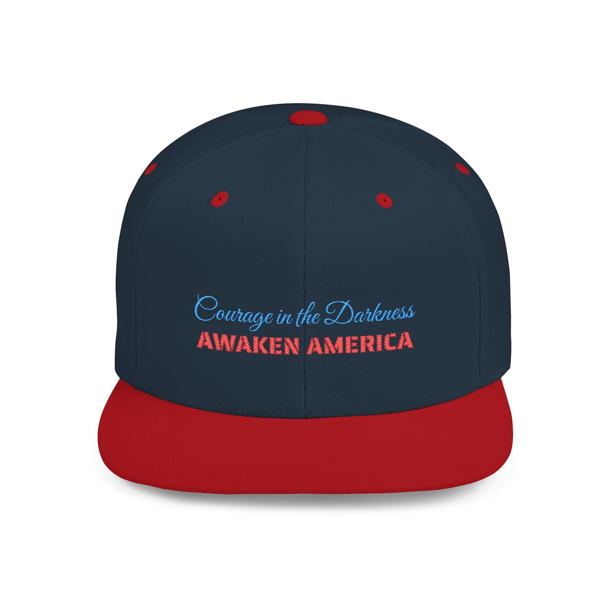 Courage in the Darkness Snapback Hat, Adjustable Cap for Outdoor Events, Casual Streetwear, Gift for Friends, Patriotic Apparel