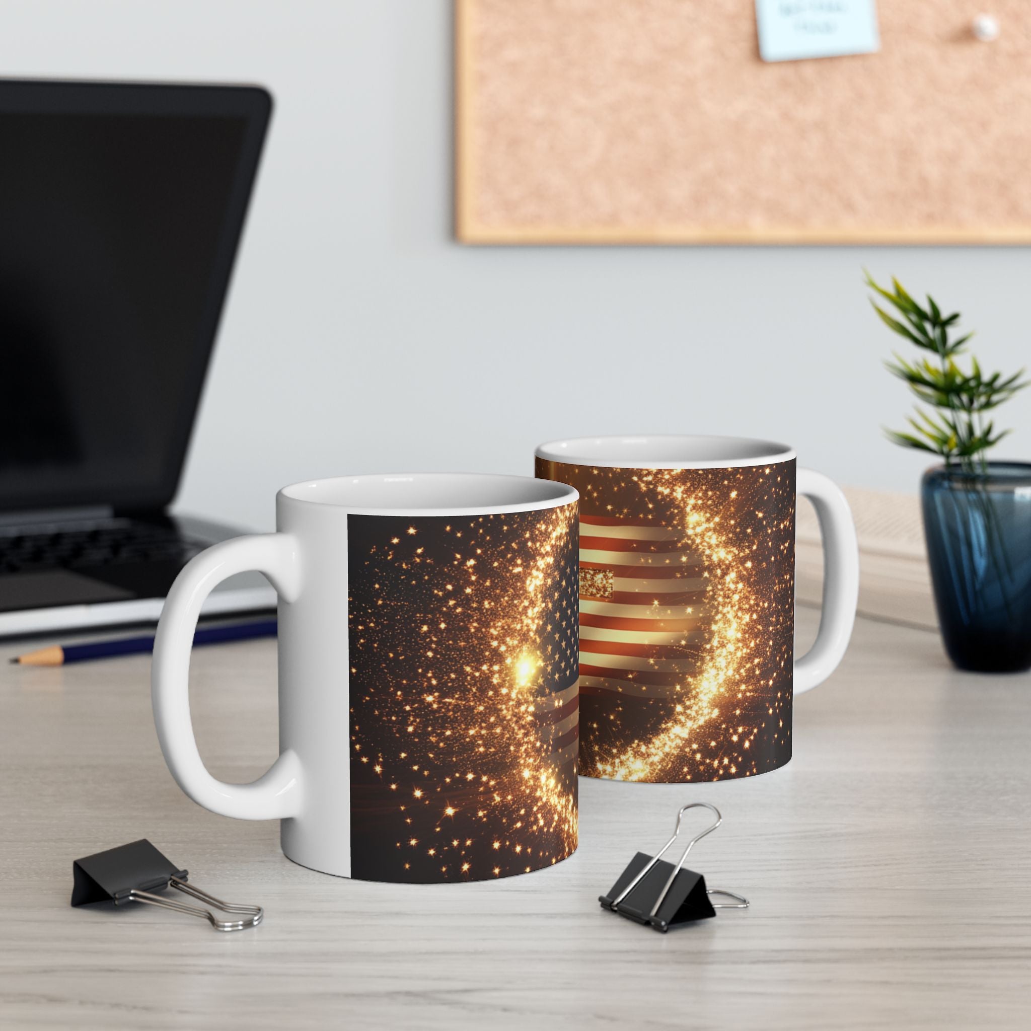 Founders Circle Ceramic Mug | Inspirational Coffee Cup | USA Flag Design | Perfect for Holidays, Gifts, and Everyday Use