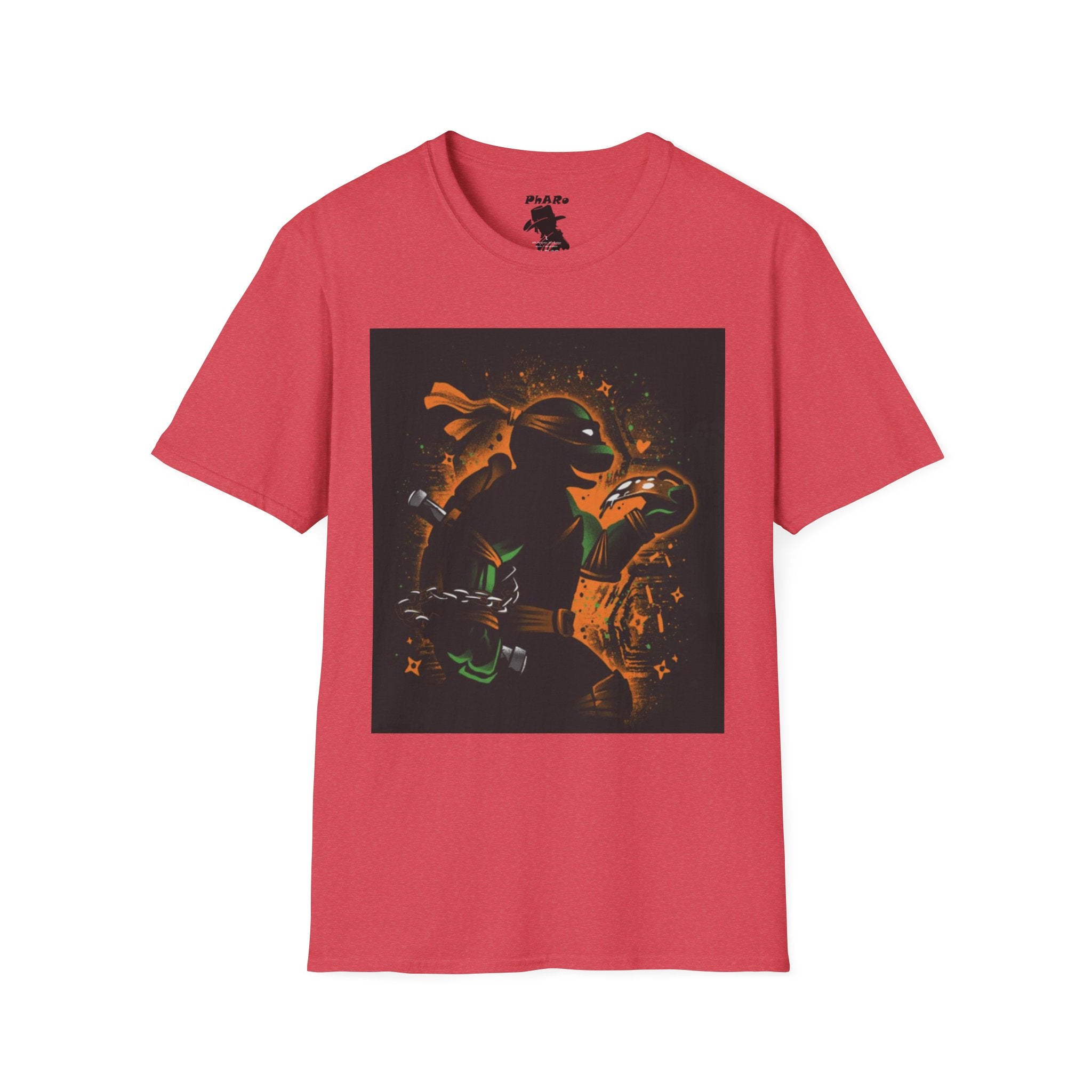 Bold Graphic Unisex T-Shirt - Edgy Design with Orange and Green Elements