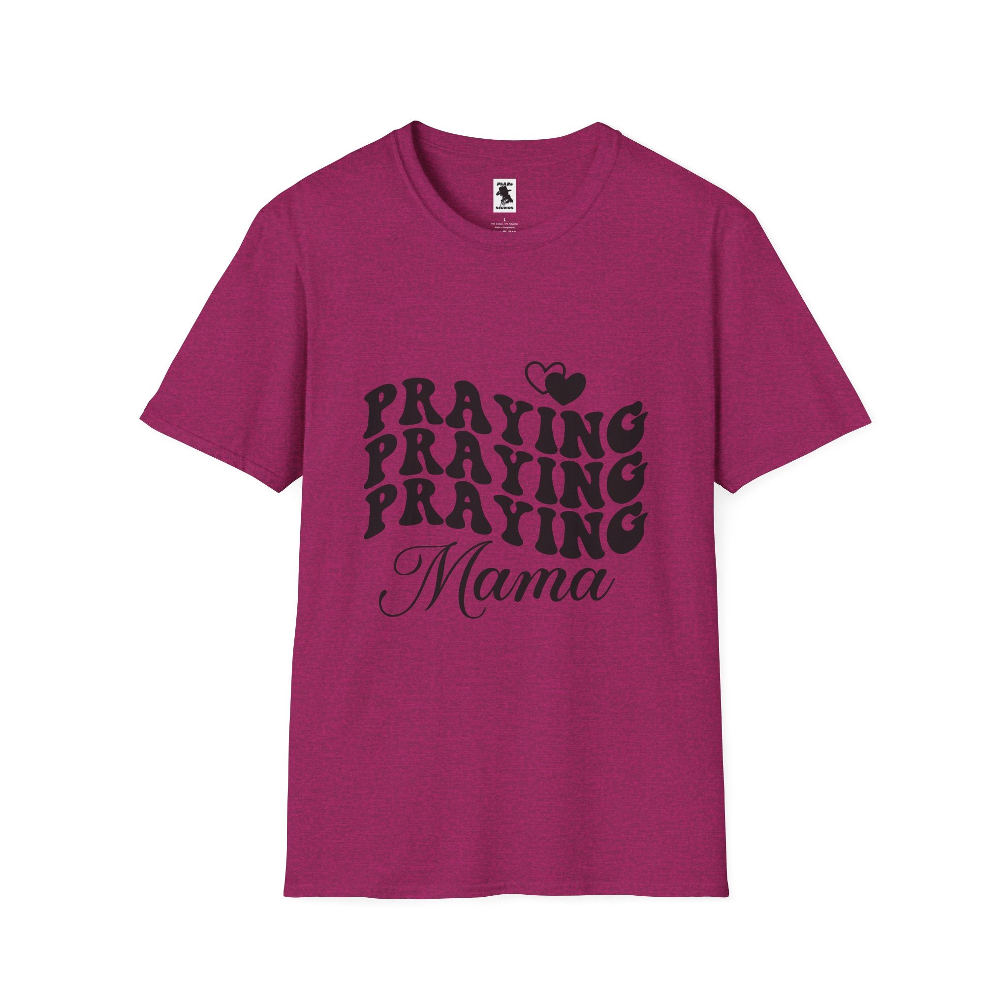 Praying Mama Unisex Softstyle T-Shirt - Inspirational, Comfortable Tee for Moms