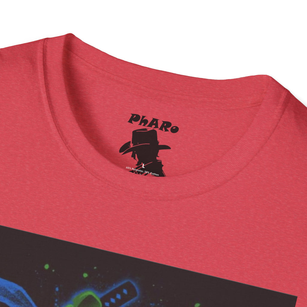 Bold Graphic Unisex T-Shirt - Edgy Design with Blue and Green Elements