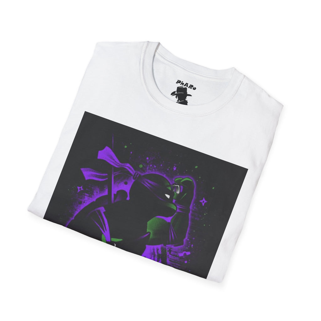 Bold Graphic Unisex T-Shirt - Edgy Design with Purple and Green Elements