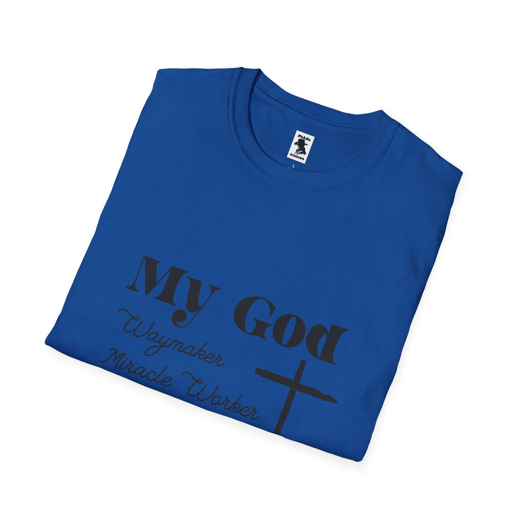 Inspirational Christian T-Shirt - My God Waymaker, Miracle Worker, Promise Keeper
