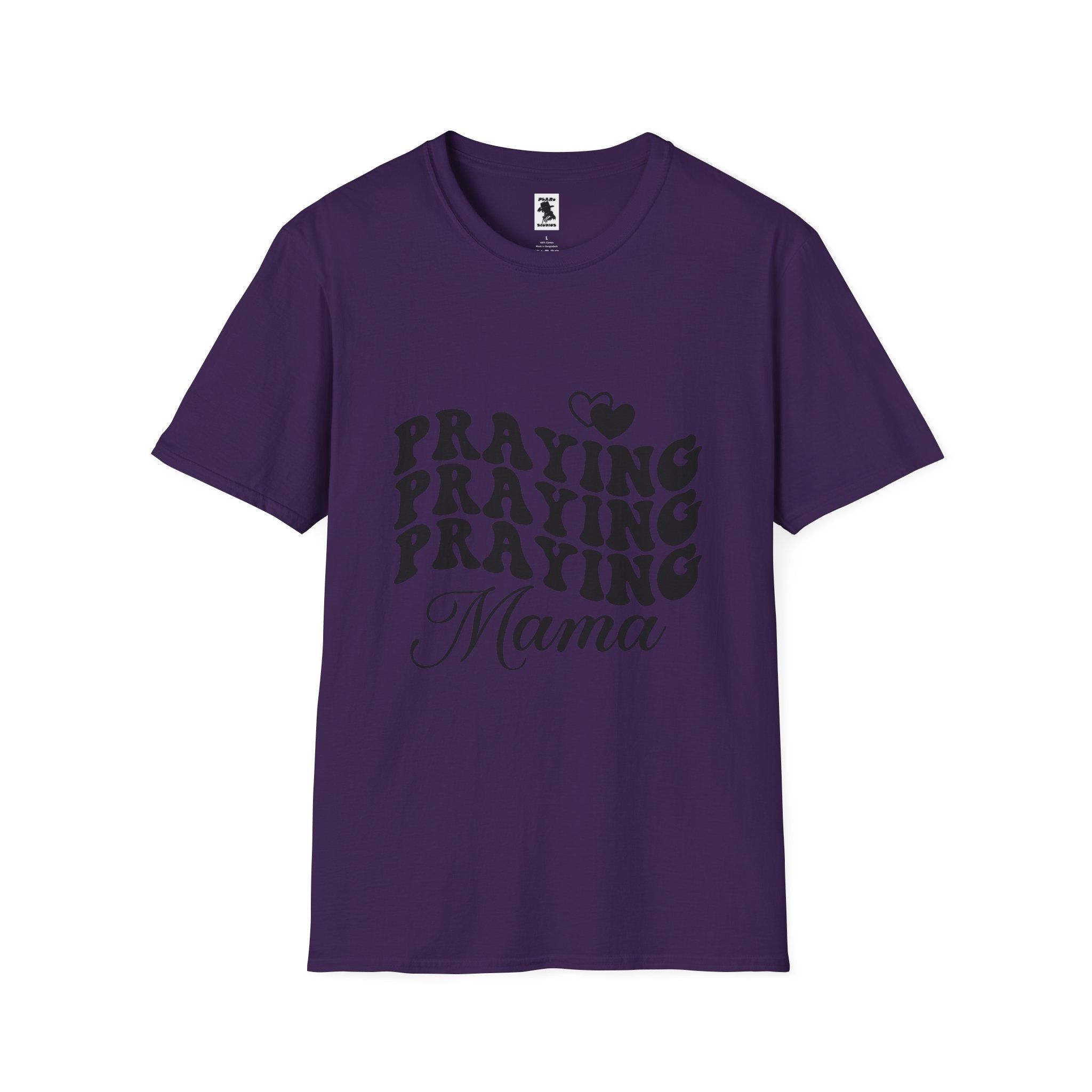 Praying Mama Unisex Softstyle T-Shirt - Inspirational, Comfortable Tee for Moms