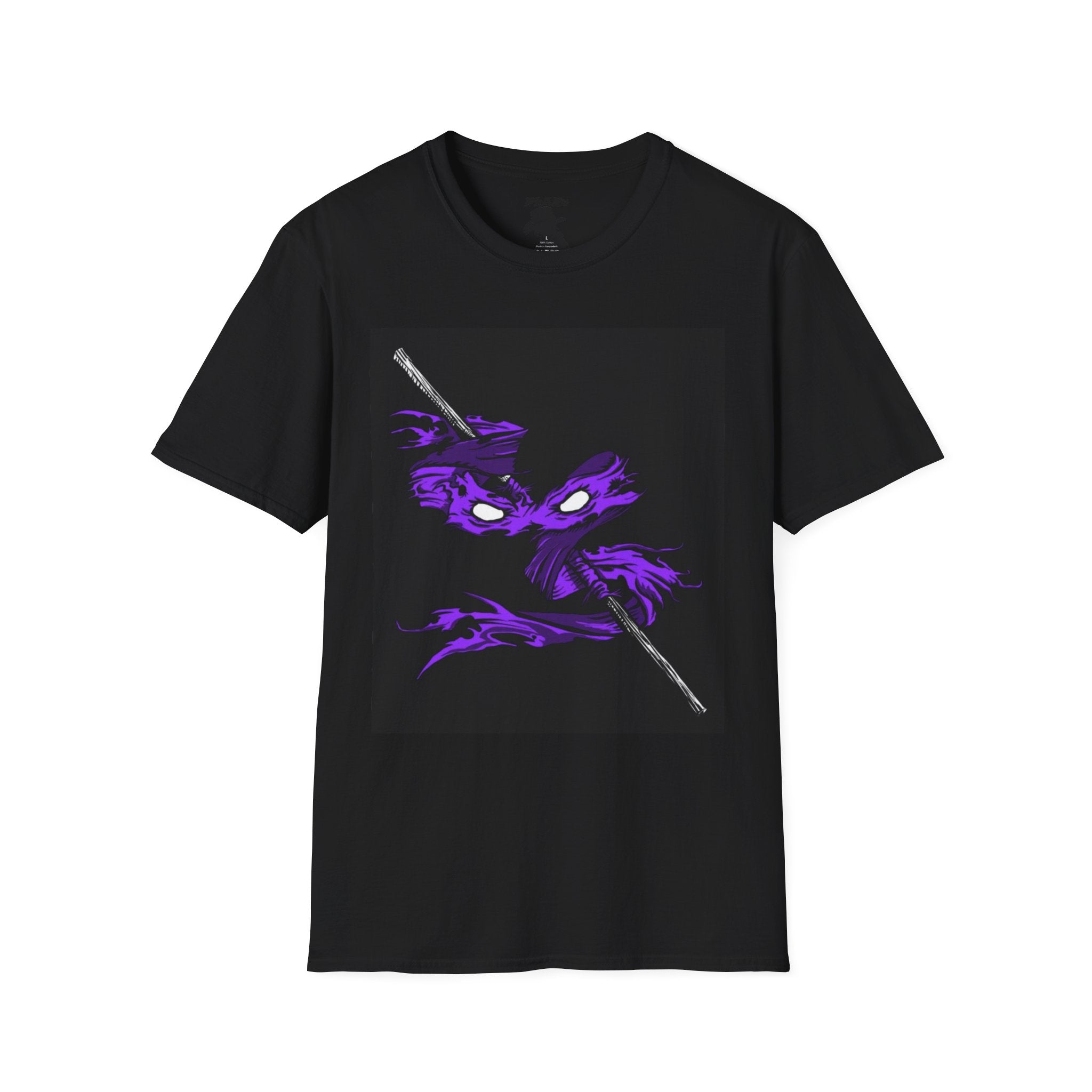 Unisex Softstyle T-Shirt - Bold Purple Turtle Graphic Design