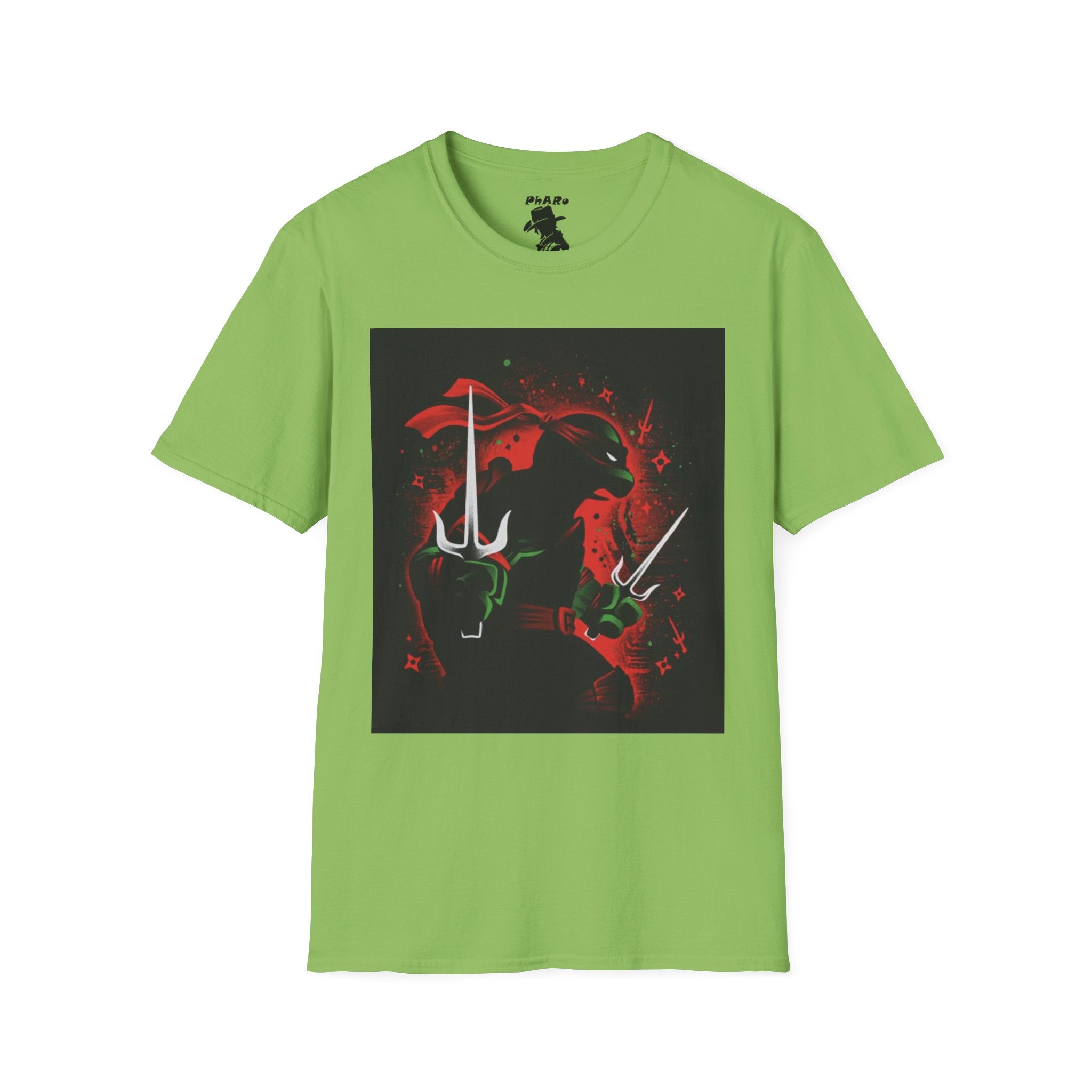 Bold Graphic Unisex T-Shirt - Edgy Design with Red and Green Elements