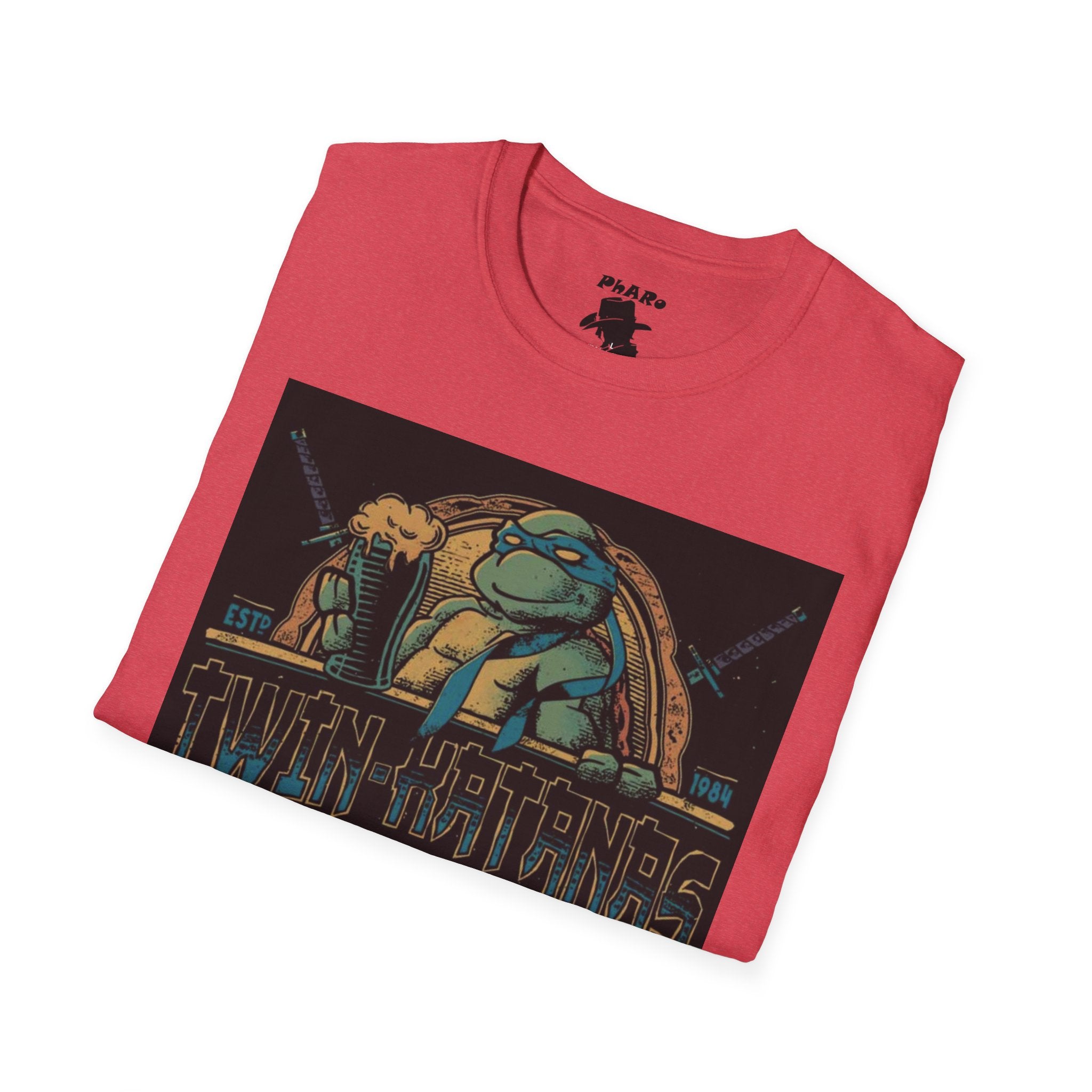 Retro Ninja Turtles T-Shirt - Twin Katanas Design