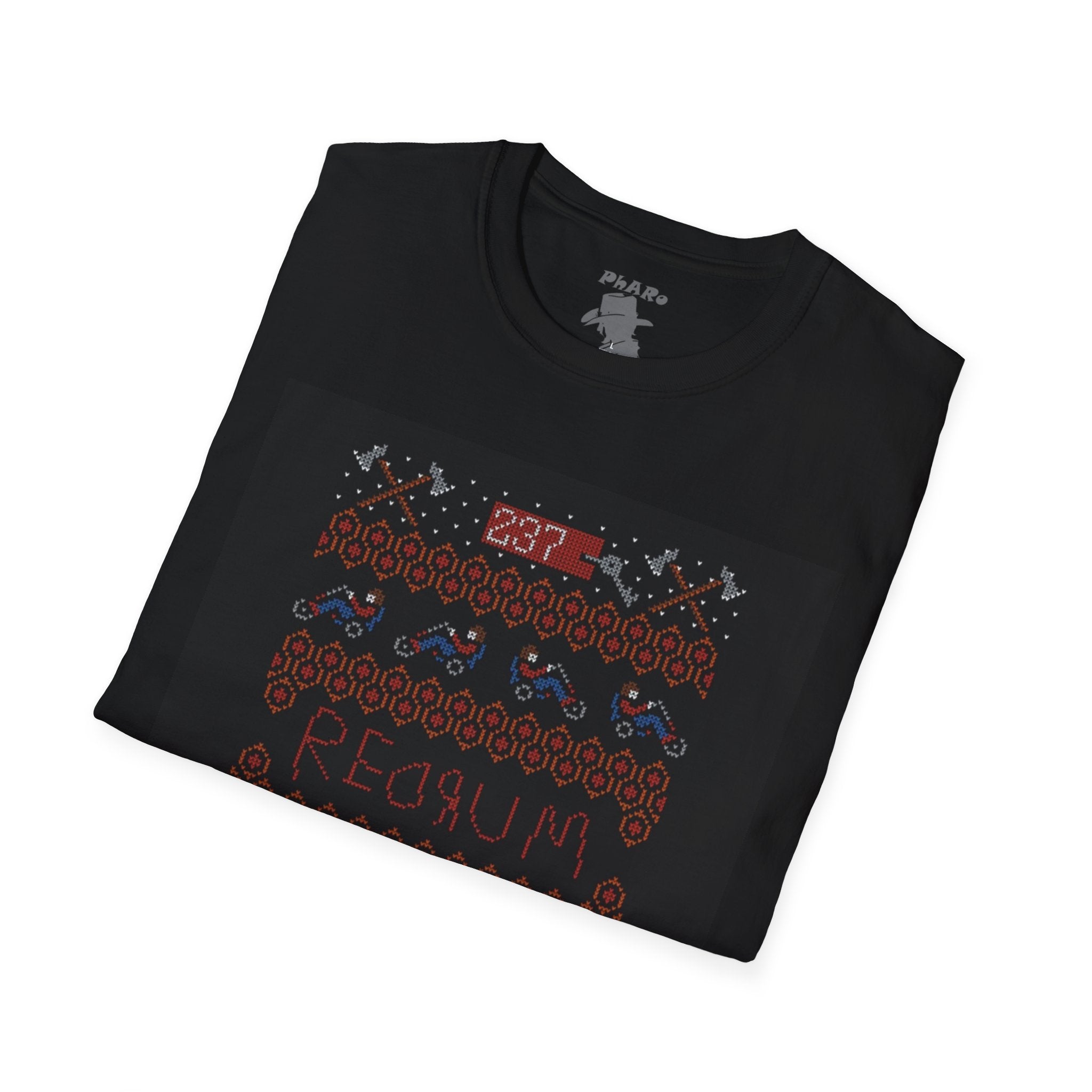 Retro Horror Unisex Softstyle T-Shirt - Redrum Design