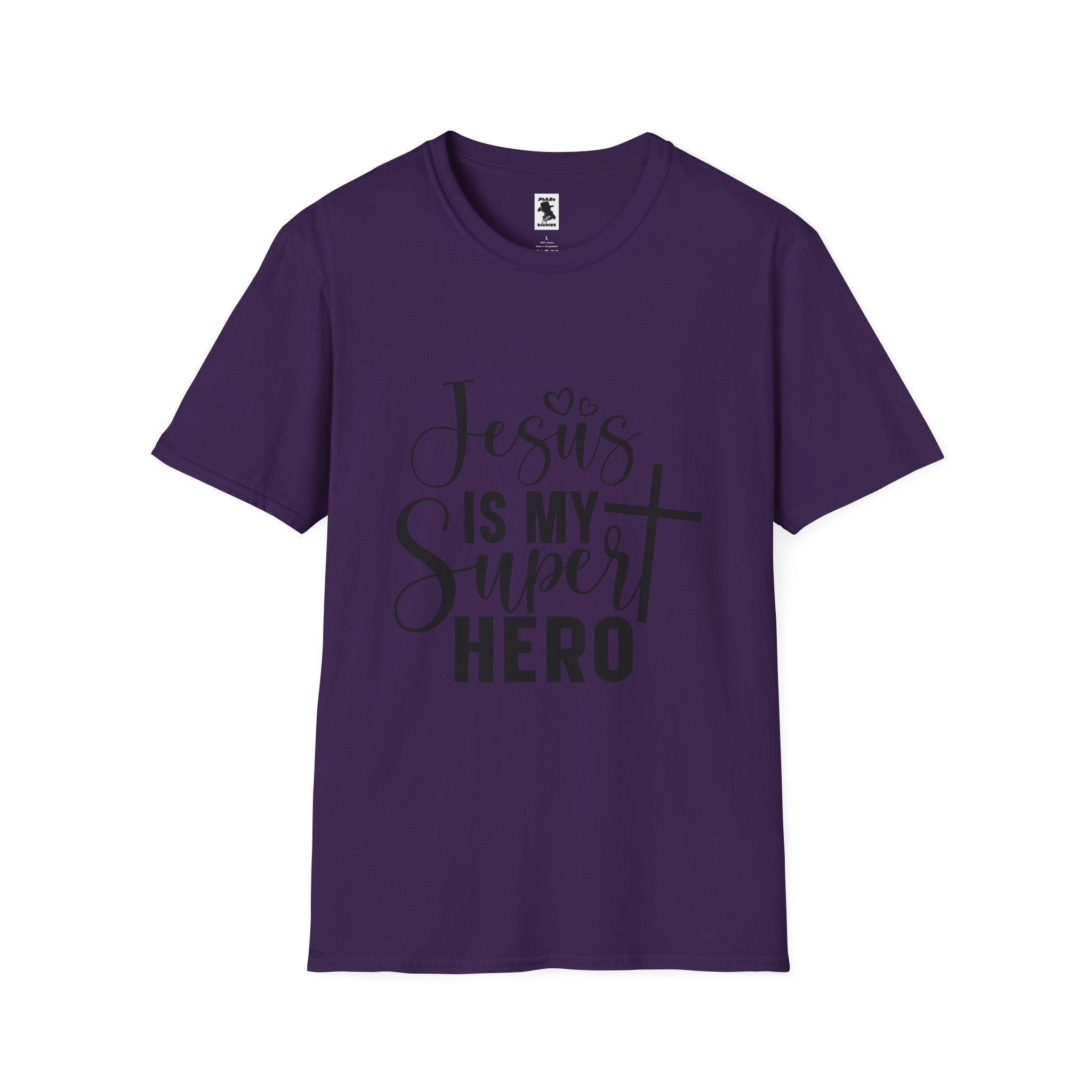 Unisex Softstyle T-Shirt - 'Jesus is My Superhero' Inspirational Tee