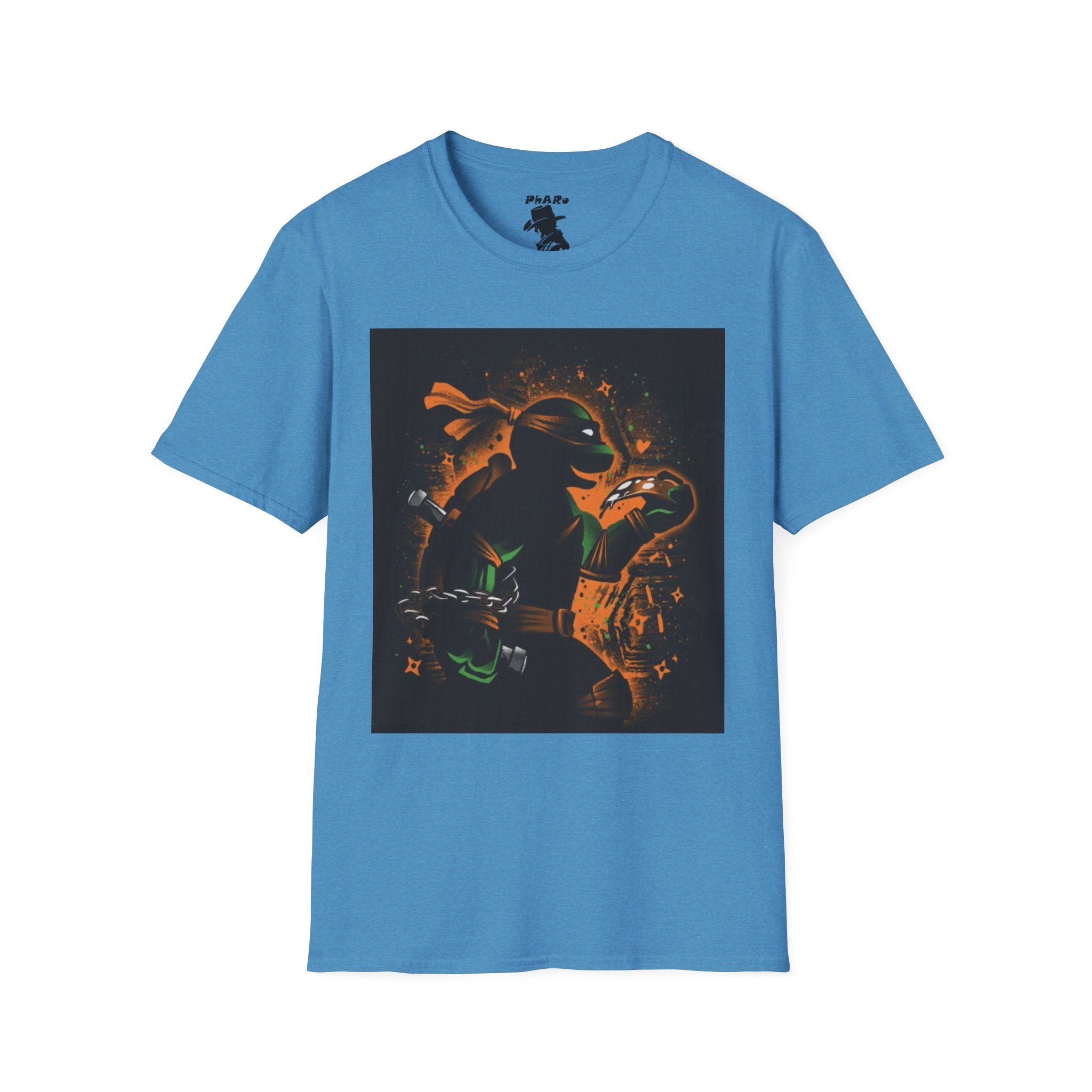 Bold Graphic Unisex T-Shirt - Edgy Design with Orange and Green Elements