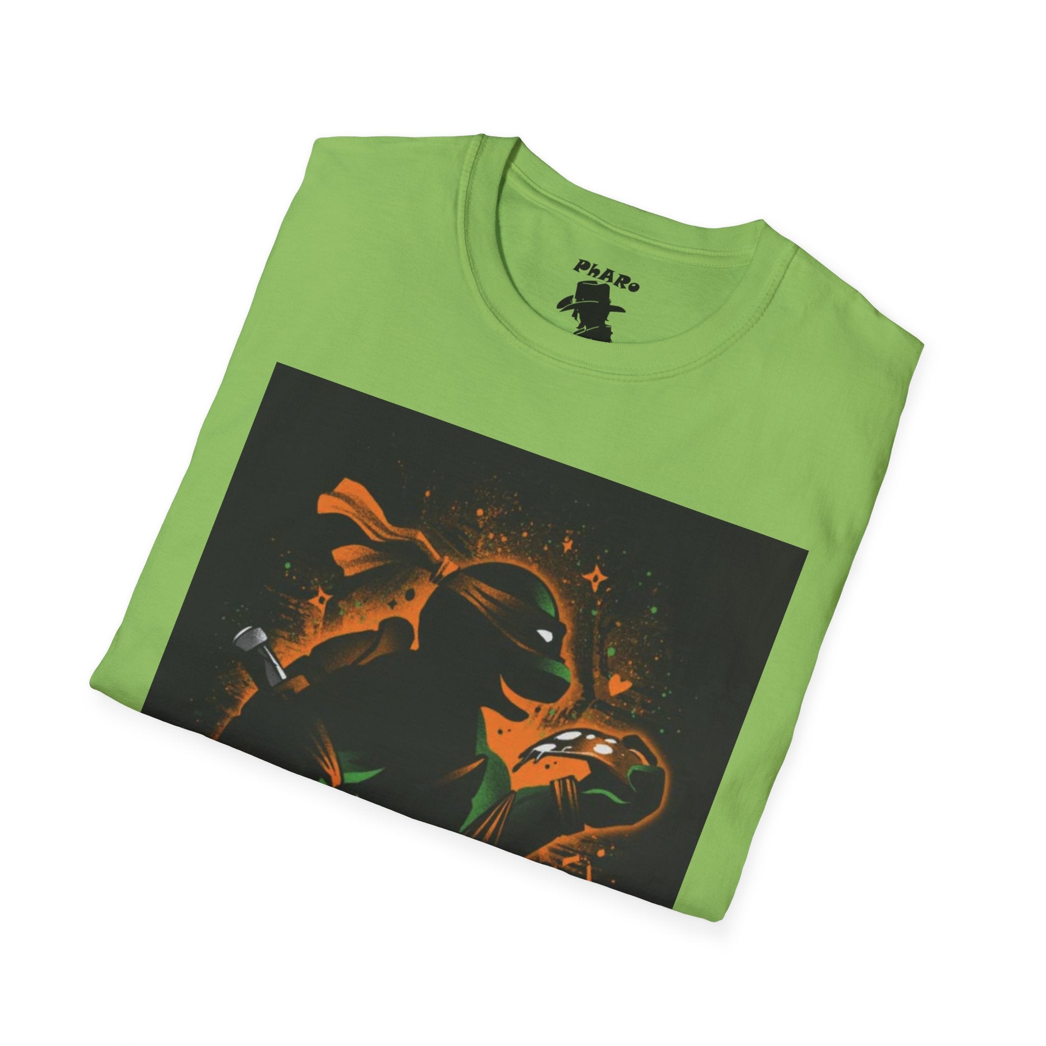 Bold Graphic Unisex T-Shirt - Edgy Design with Orange and Green Elements