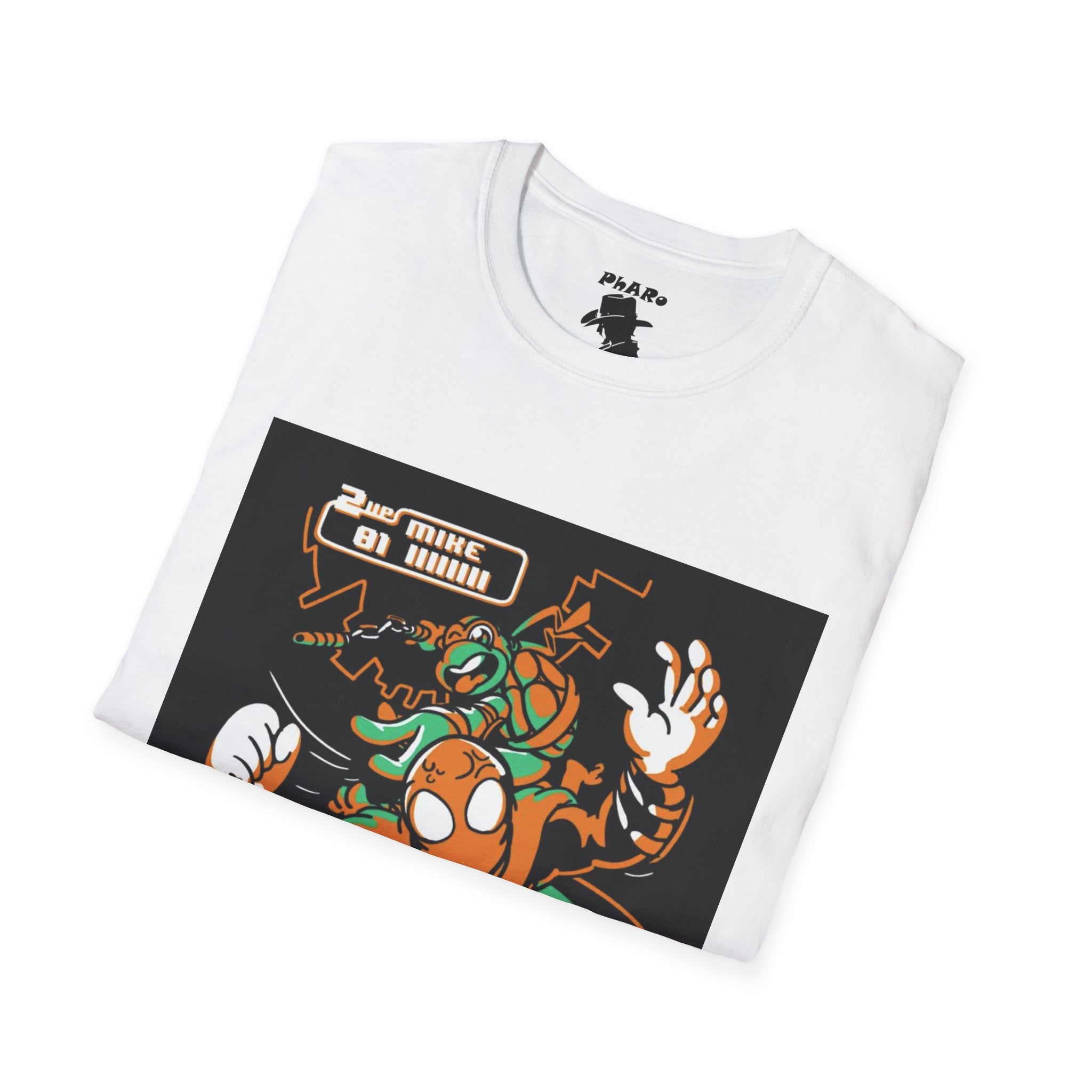 Unisex Softstyle T-Shirt - Vibrant TMNT Arcade Design
